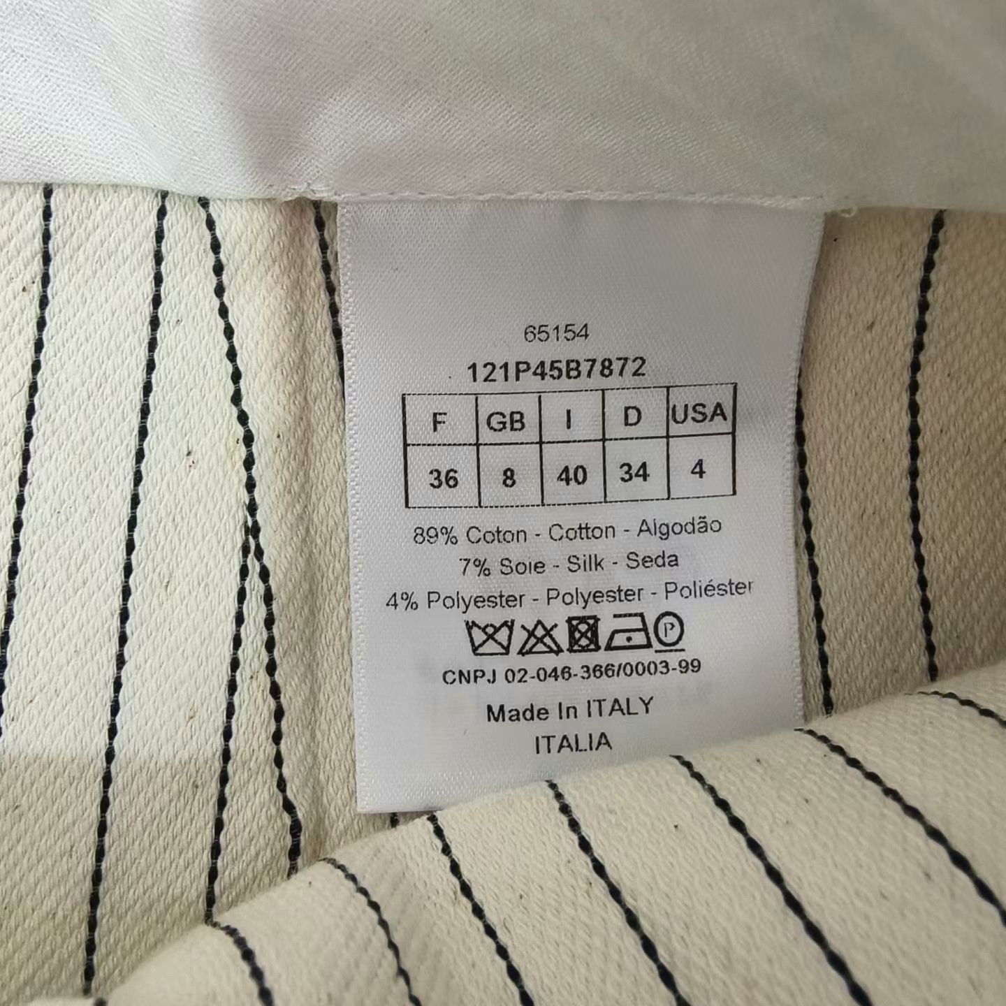 Dior Dior Beige CD Button Vertical Stripe Skort Size 36" / US 14 / IT 50 - 4 Thumbnail