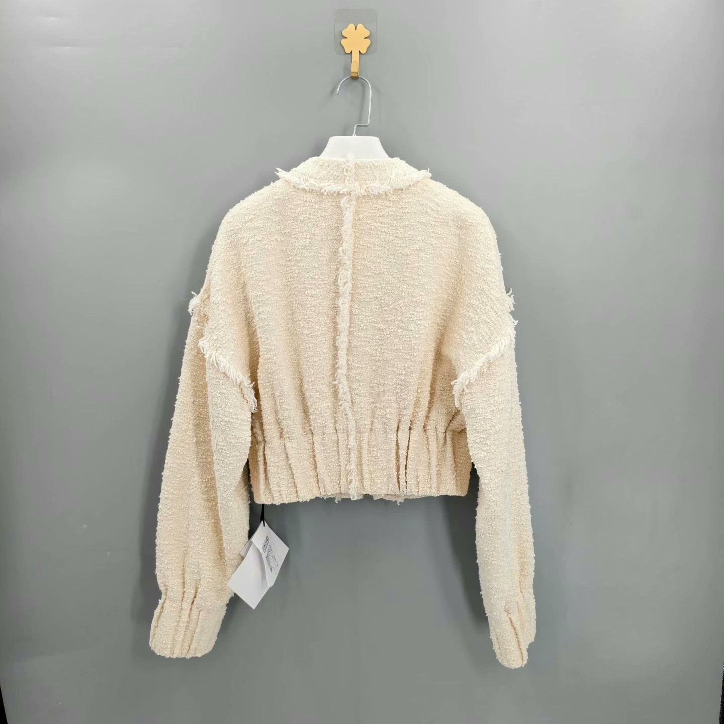 Balmain Balmain White Knit Coat Size S / US 4 / IT 40 - 2 Thumbnail