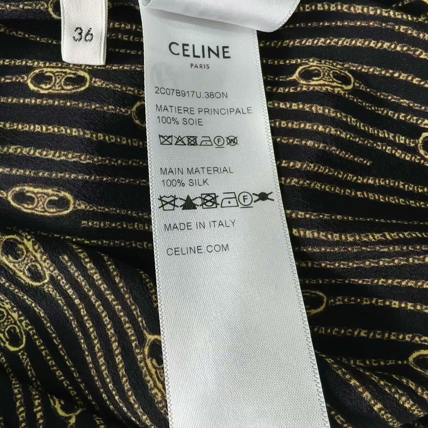 Celine Celine All-Over Logo Long-Sleeve Shirt Size XS / US 0-2 / IT 36-38 - 4 Thumbnail