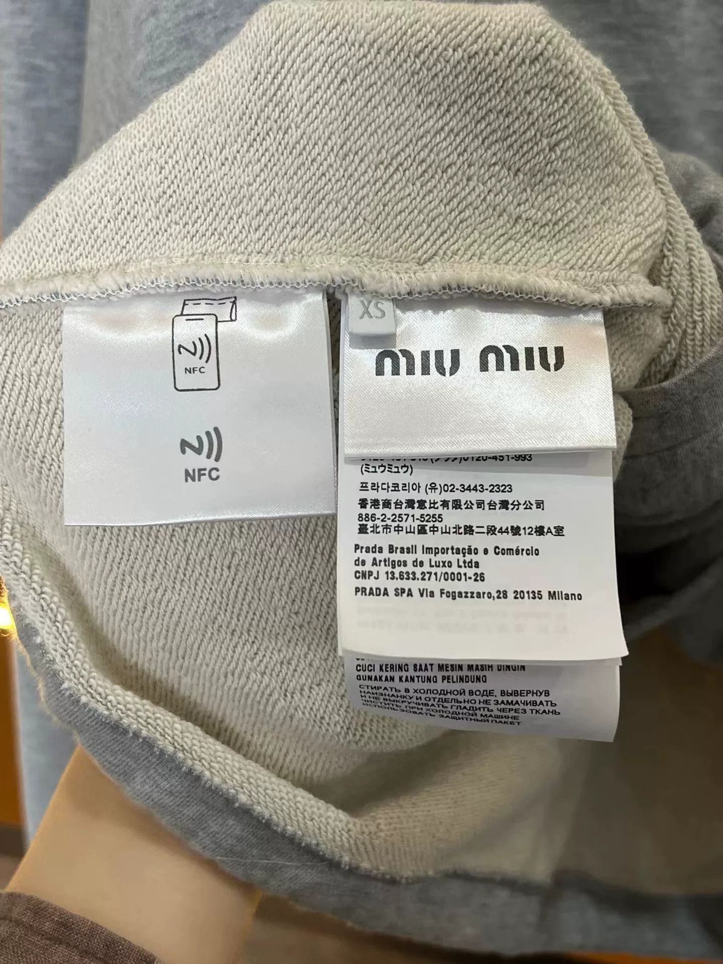 Miu Miu Miumiu Gray Slogan Coat Size XS / US 0-2 / IT 36-38 - 5 Thumbnail