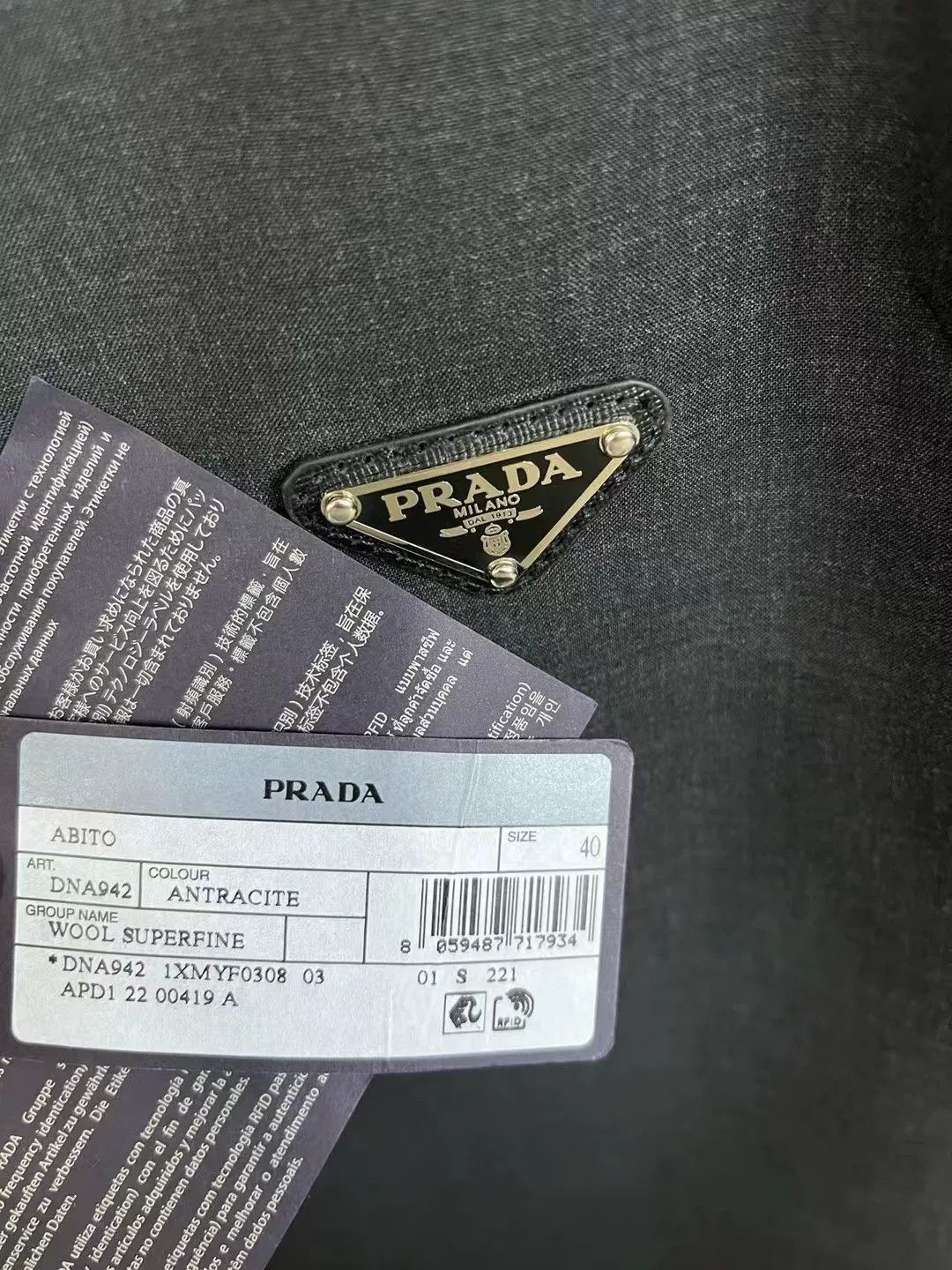 Prada Prada Black Metal Triangle Logo Dress Size S / US 4 / IT 40 - 5 Thumbnail