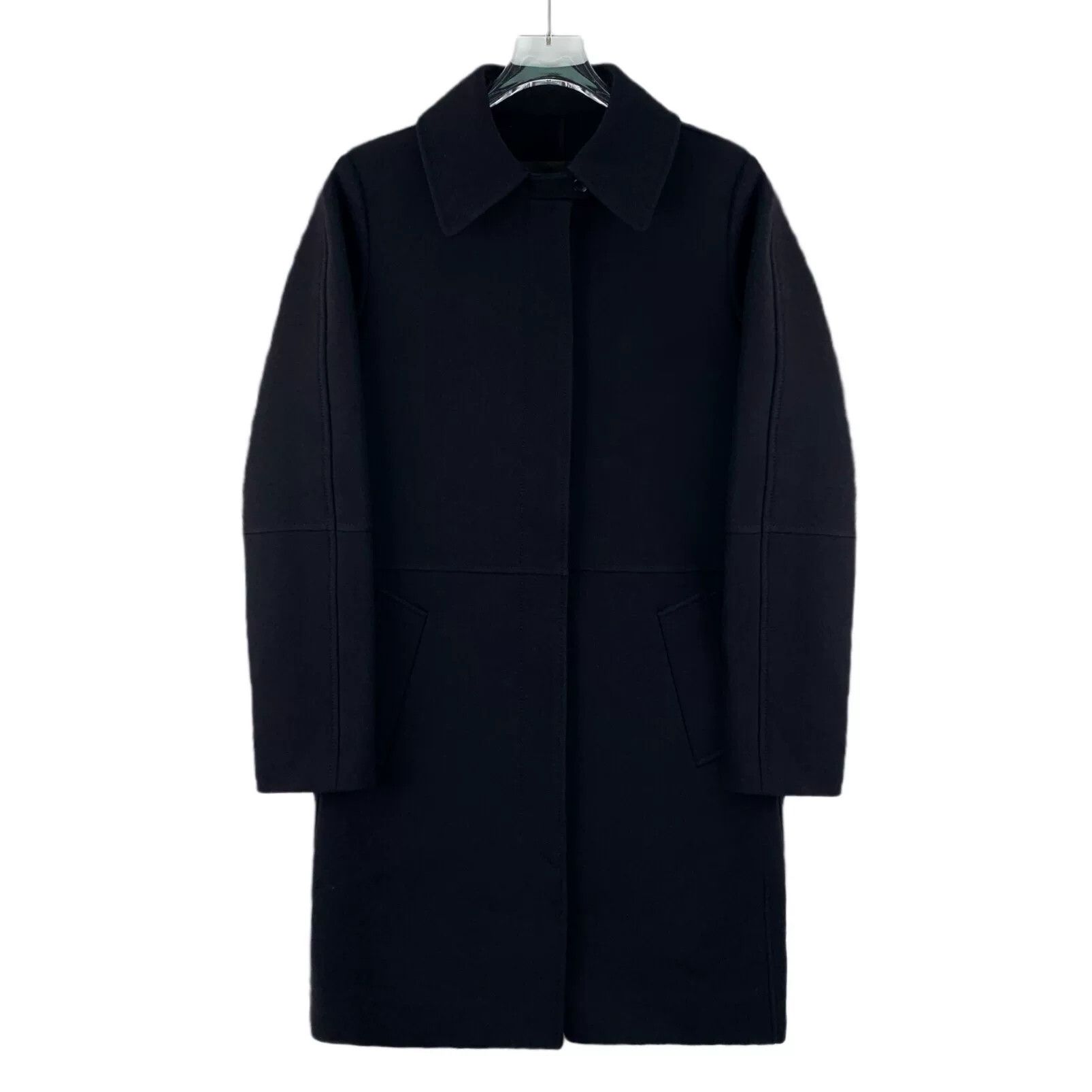 Louis Vuitton Louis Vuitton Black Lapel Long Coat Size 36 Size XS / US 0-2 / IT 36-38 - 2 Thumbnail