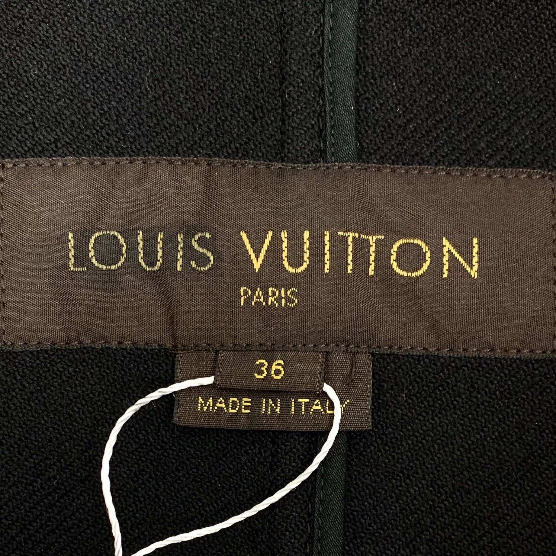 Louis Vuitton Louis Vuitton Black Lapel Long Coat Size 36 Size XS / US 0-2 / IT 36-38 - 6 Thumbnail