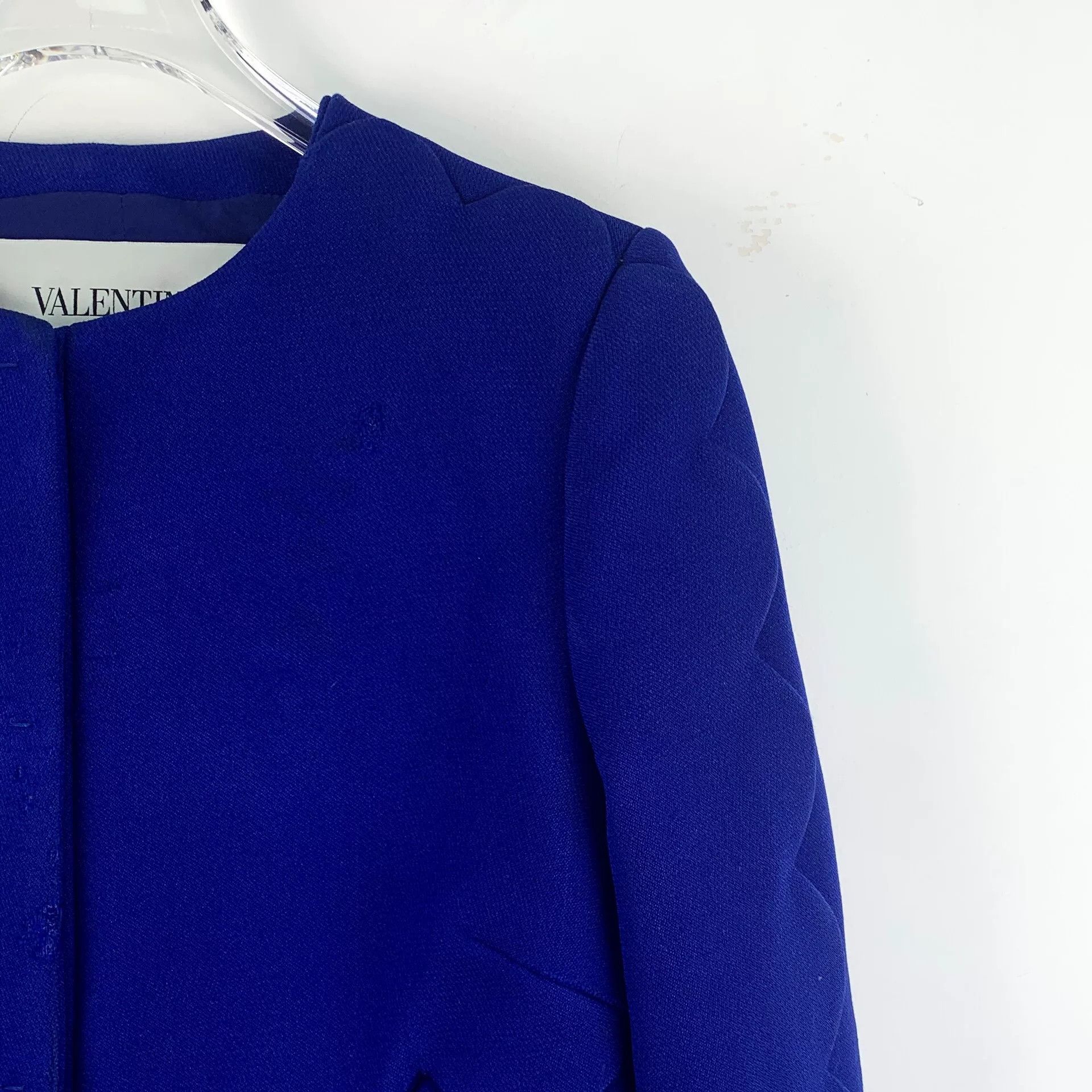Valentino Valentino Scalloped Wool Silk Coat 40 Size S / US 4 / IT 40 - 4 Thumbnail