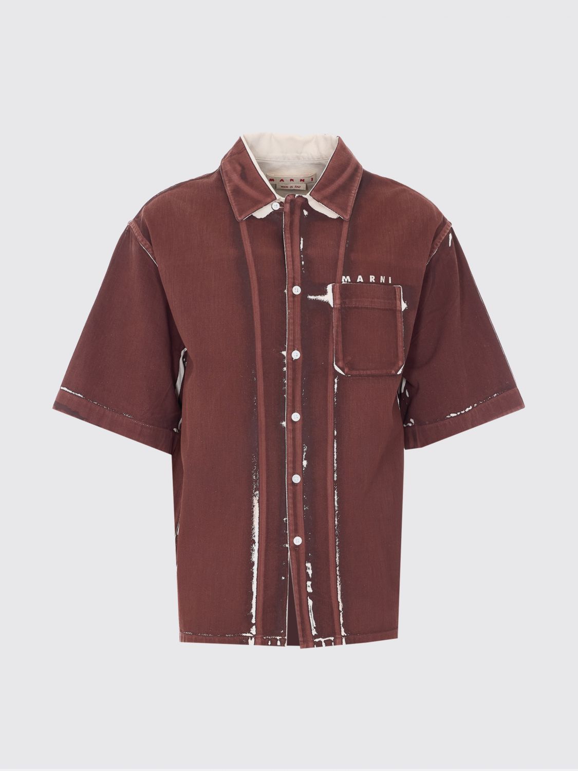 Marni Marni Shirt Men Brown Size US XL / EU 56 / 4 - 2 Thumbnail