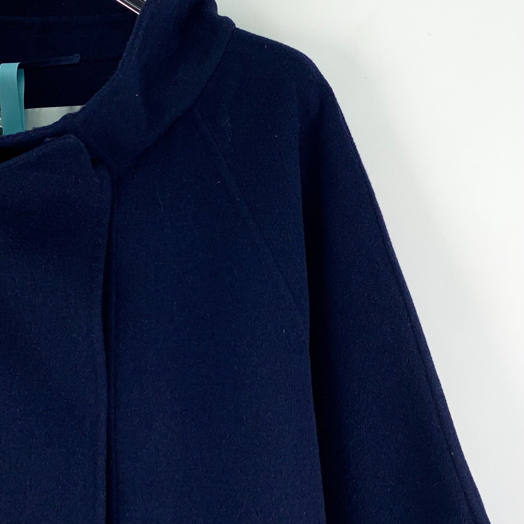 Max Mara Max Mara Intrend Navy Wool Short Sleeve Coat IT 50 Size XL / US 12-14 / IT 48-50 - 4 Thumbnail