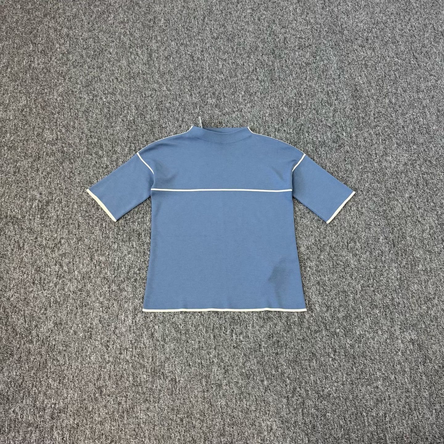 Loro Piana Loro Piana Blue Merino Wool Knit Sweater 44 Size US S / EU 44-46 / 1 - 2 Thumbnail