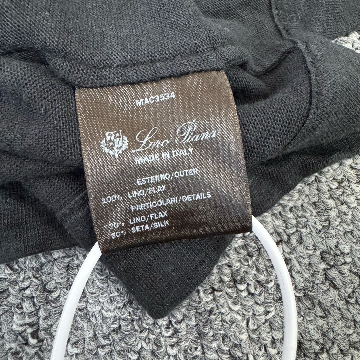 Loro Piana Loro Piana Linen Silk Metal Logo T-Shirt Size 46 Size US S / EU 44-46 / 1 - 7 Thumbnail