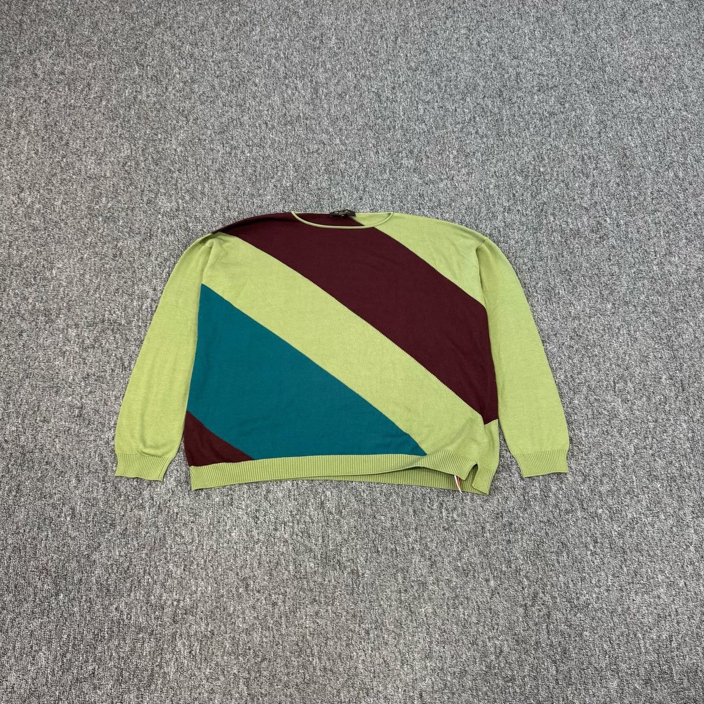 Loro Piana Loro Piana Silk Cotton Colorblock Sweater Size M Size US M / EU 48-50 / 2 - 2 Thumbnail