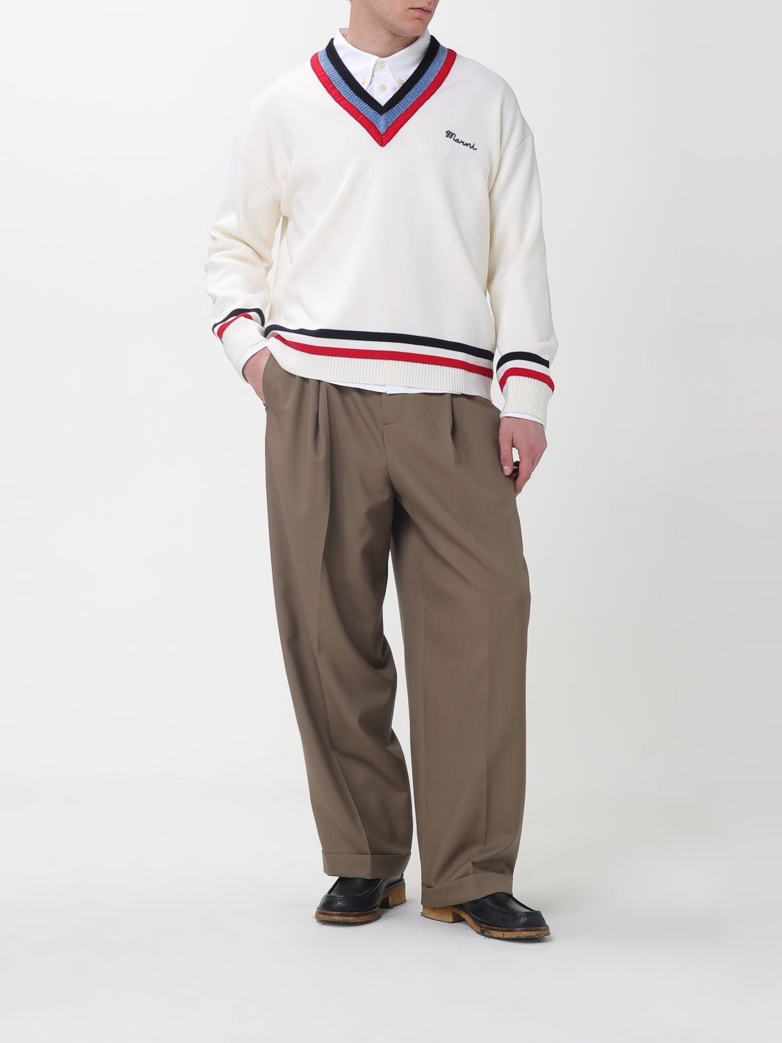 Marni Marni Sweater Men Beige Size US M / EU 48-50 / 2 - 2 Thumbnail
