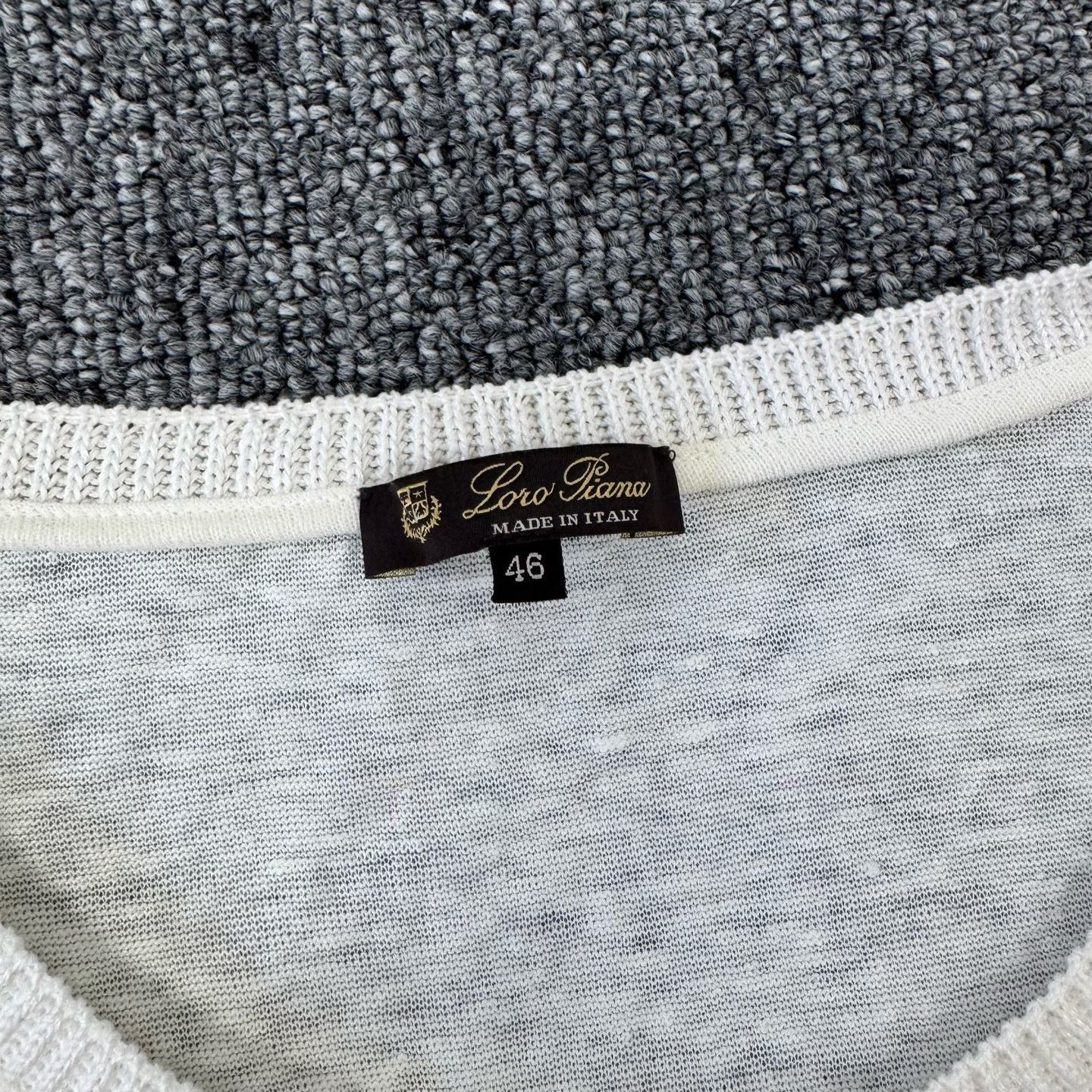 Loro Piana Loro Piana Linen Silk Logo T-Shirt Size 46 Size US S / EU 44-46 / 1 - 6 Thumbnail