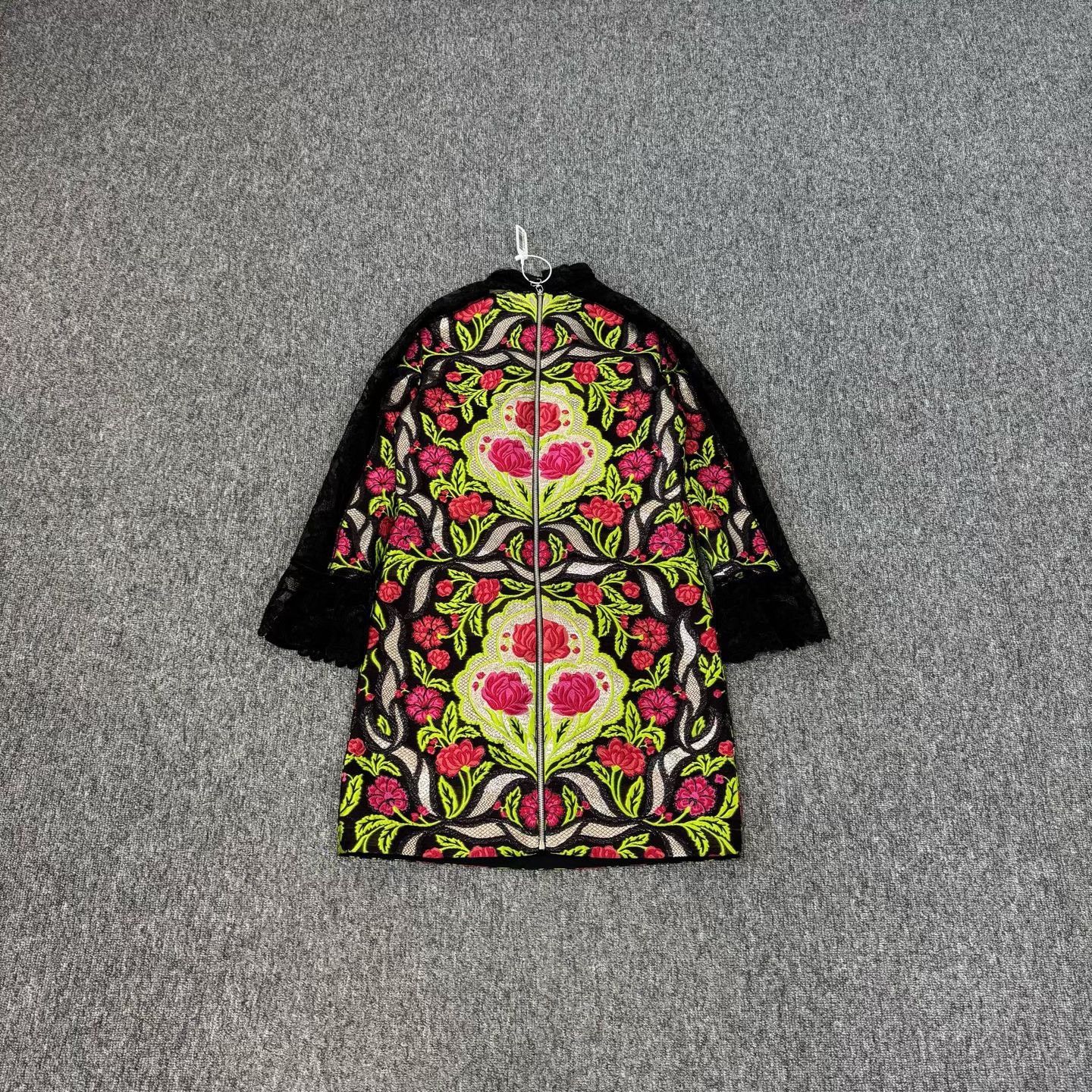 Gucci Gucci Floral Embroidery Lace Runway Mini Dress 40 Size S / US 4 / IT 40 - 3 Thumbnail