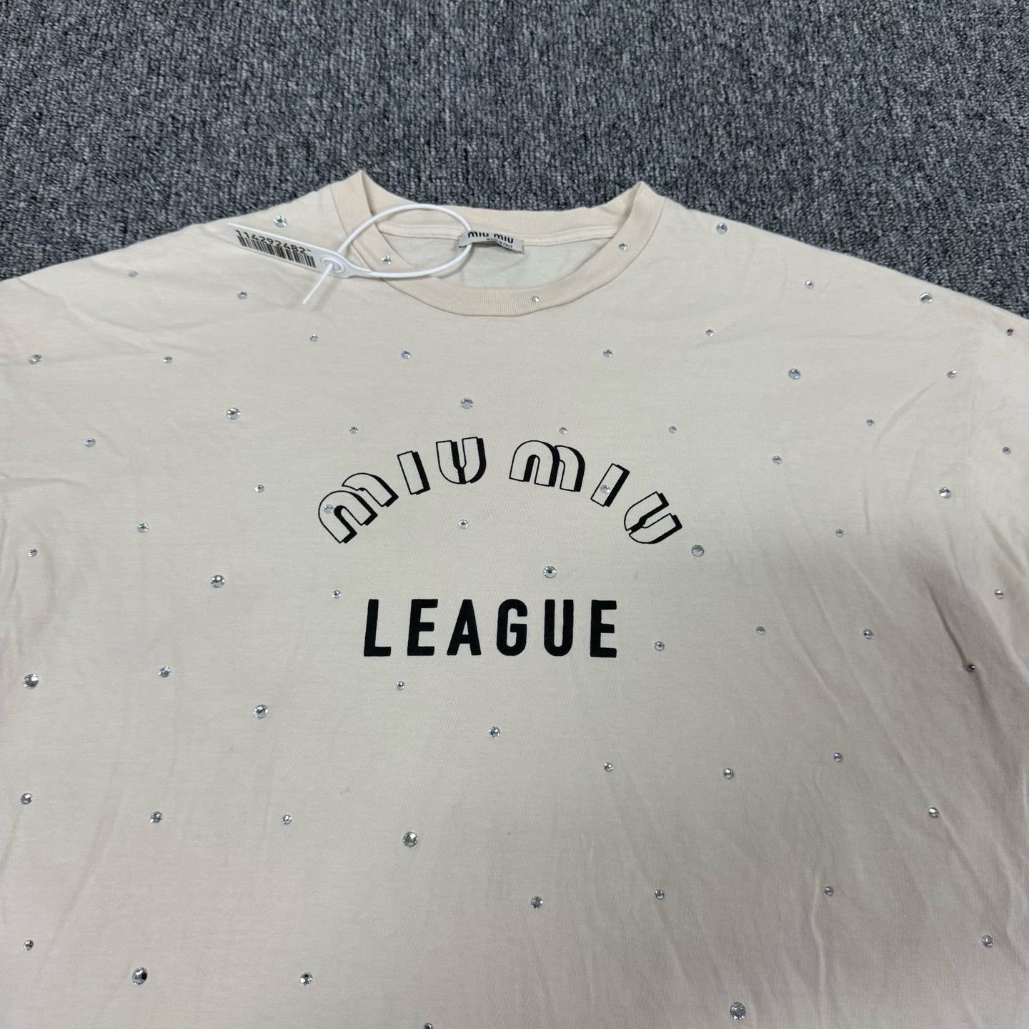 Miu Miu Miu Miu Rhinestone League T-Shirt Size M Size M / US 6-8 / IT 42-44 - 5 Thumbnail