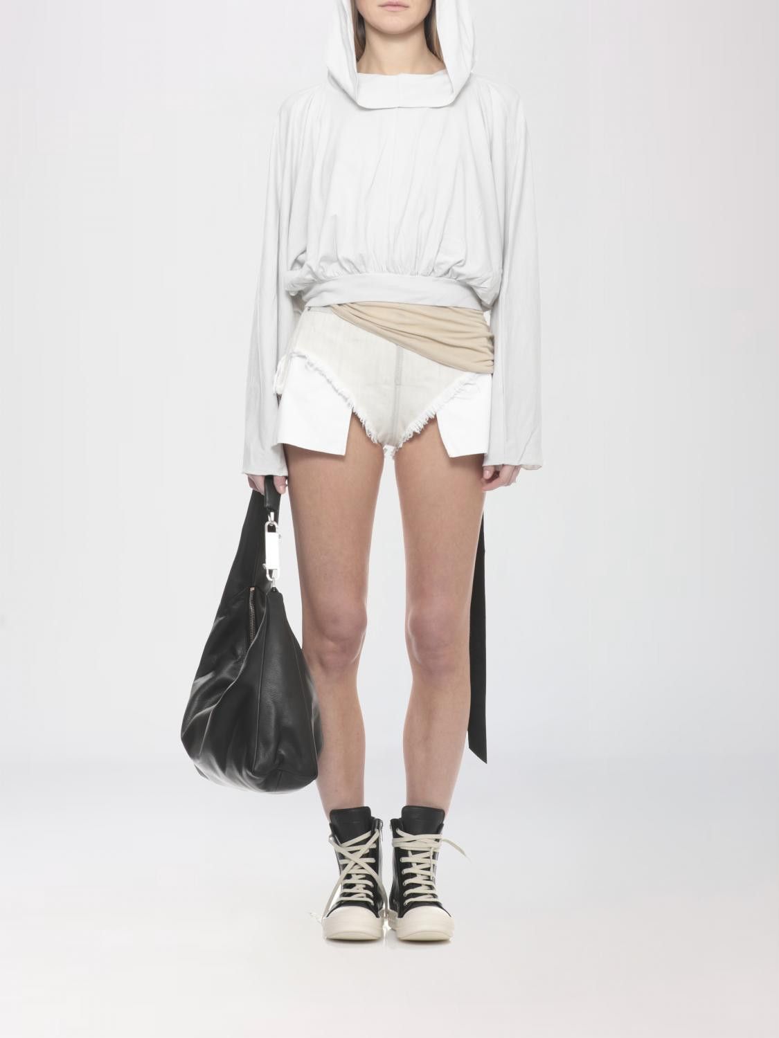 Rick Owens Drkshdw Rick Owens Drkshdw Sweatshirt Woman White Size M / US 6-8 / IT 42-44 - 2 Thumbnail