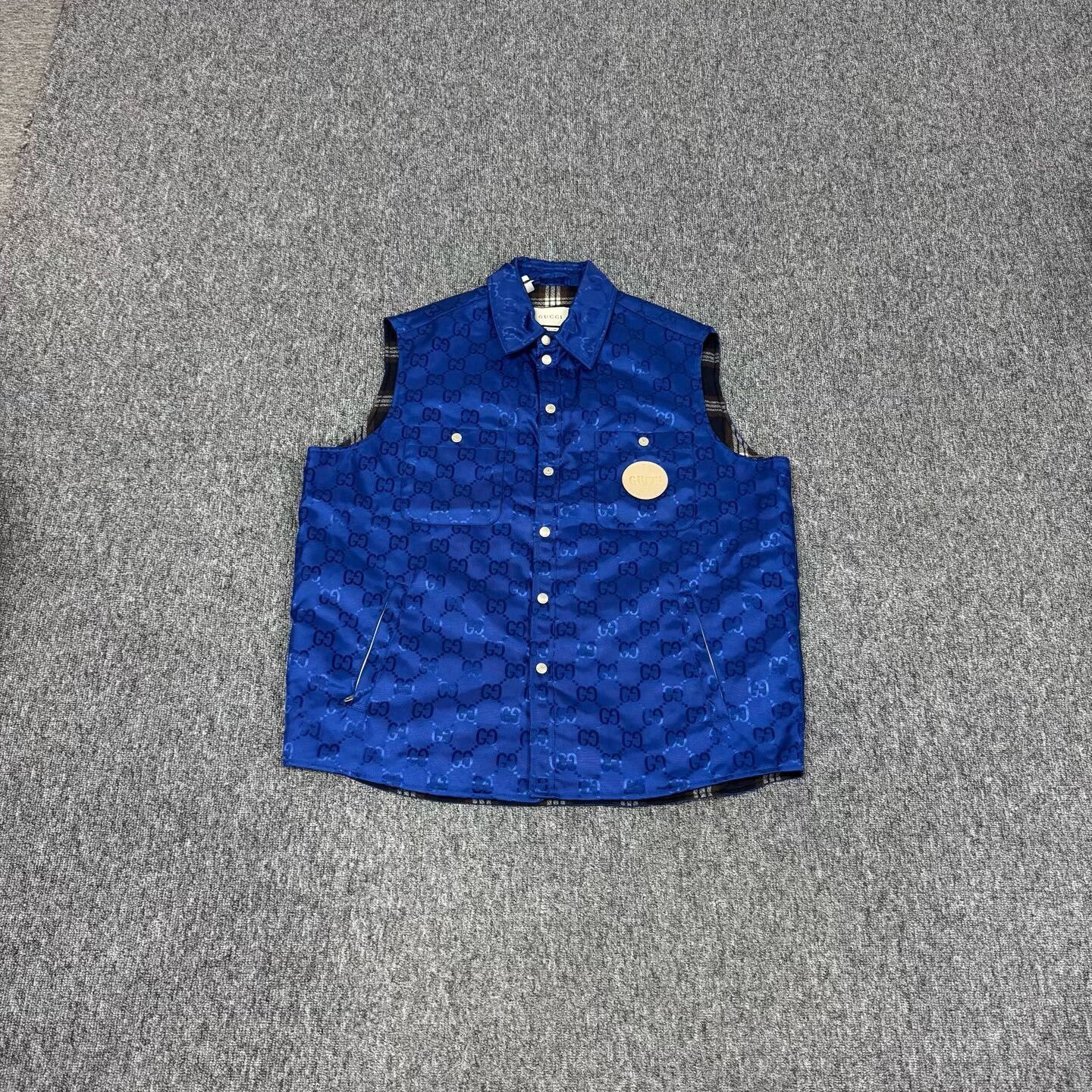 Gucci Gucci Monogram Leather Patch Vest 48 Size US M / EU 48-50 / 2 - 2 Thumbnail