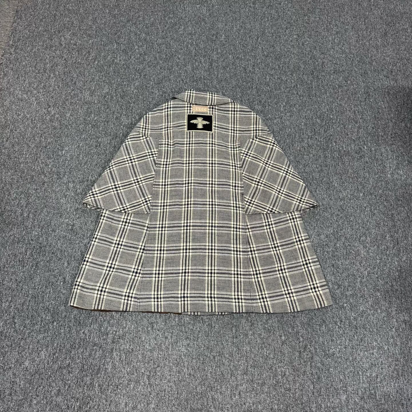 Gucci Gucci Houndstooth Double Breasted Coat Size 42 Size M / US 6-8 / IT 42-44 - 3 Thumbnail