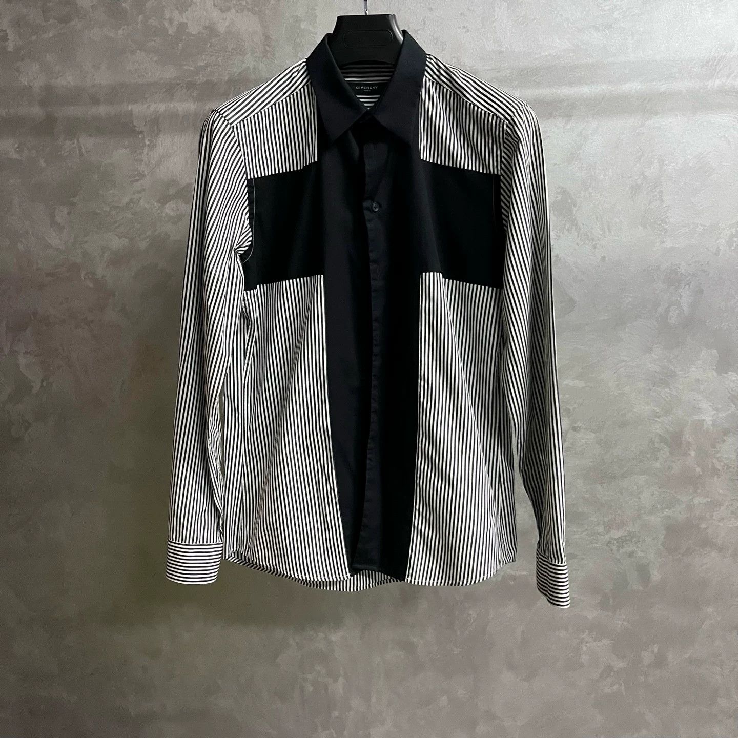 Givenchy Givenchy Striped Panel Long Sleeve Shirt 39 Size US M / EU 48-50 / 2 - 2 Thumbnail