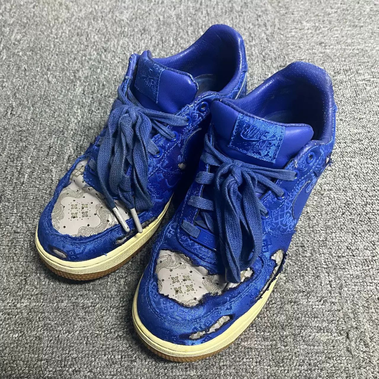 Nike Nike x CLOT Blue Silk Air Force 1 Sneakers US 6.5 Size US 6.5 / EU 39-40 - 2 Thumbnail