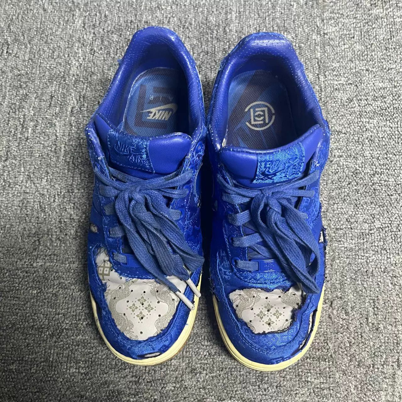 Nike Nike x CLOT Blue Silk Air Force 1 Sneakers US 6.5 Size US 6.5 / EU 39-40 - 3 Thumbnail