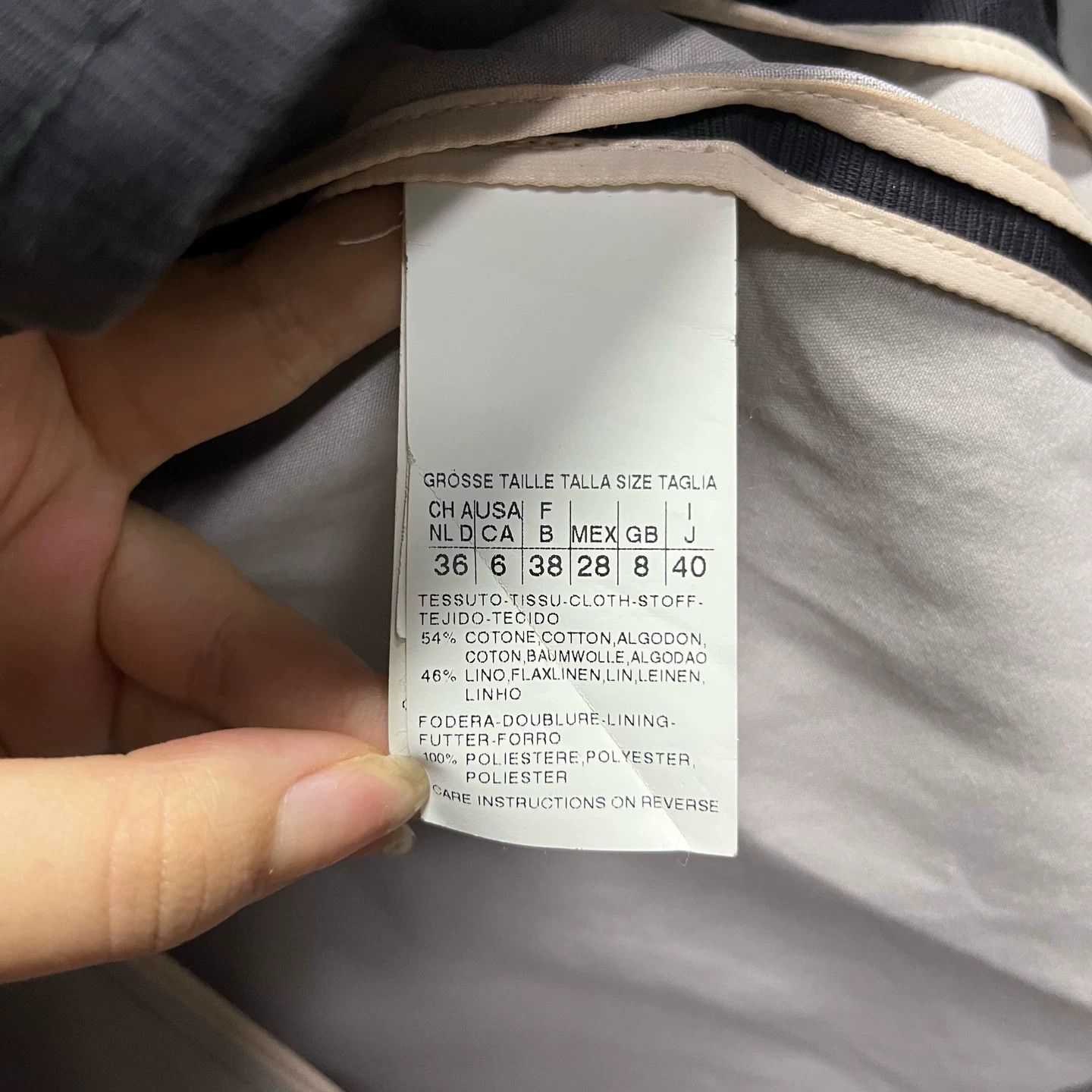 Sportmax Sportmax Gray Cotton Linen Double Breasted Jacket IT 40 Size S / US 4 / IT 40 - 5 Thumbnail