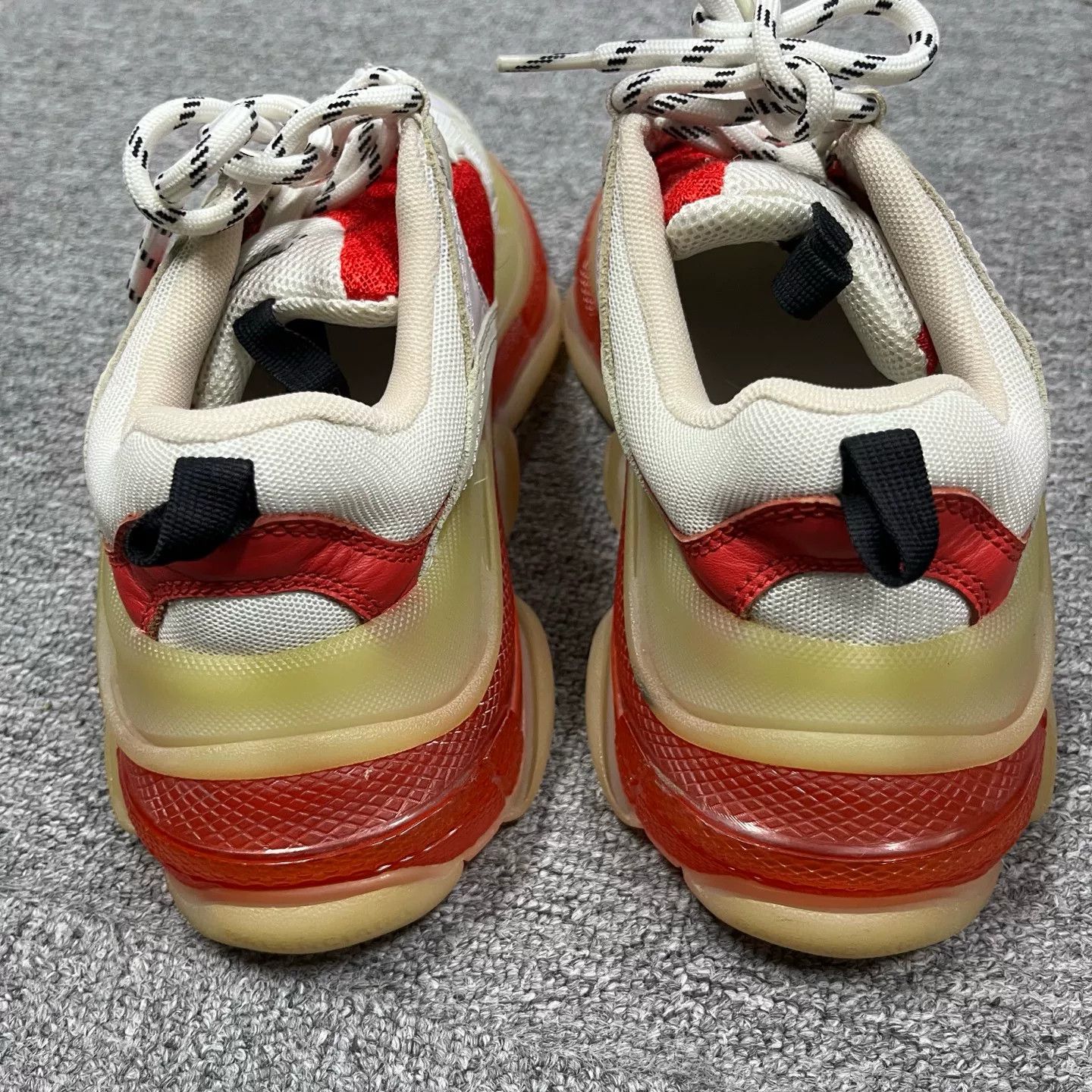 Balenciaga Balenciaga White Red Clear Sole Triple S Sneakers 37 Size US 7 / IT 37 - 4 Thumbnail