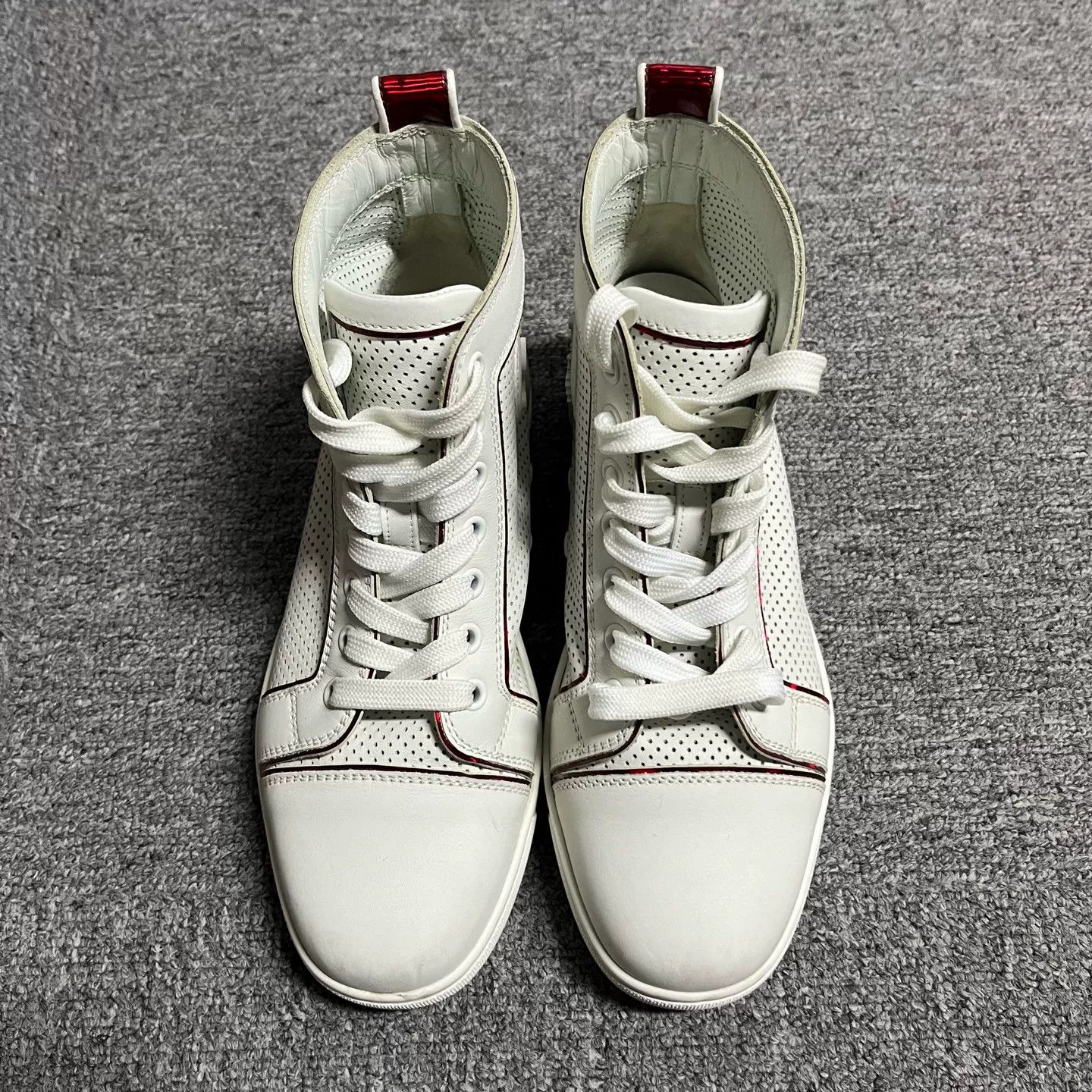 Christian Louboutin Christian Louboutin White Patent Hi-Top Sneakers 36 Size US 6 / IT 36 - 3 Thumbnail