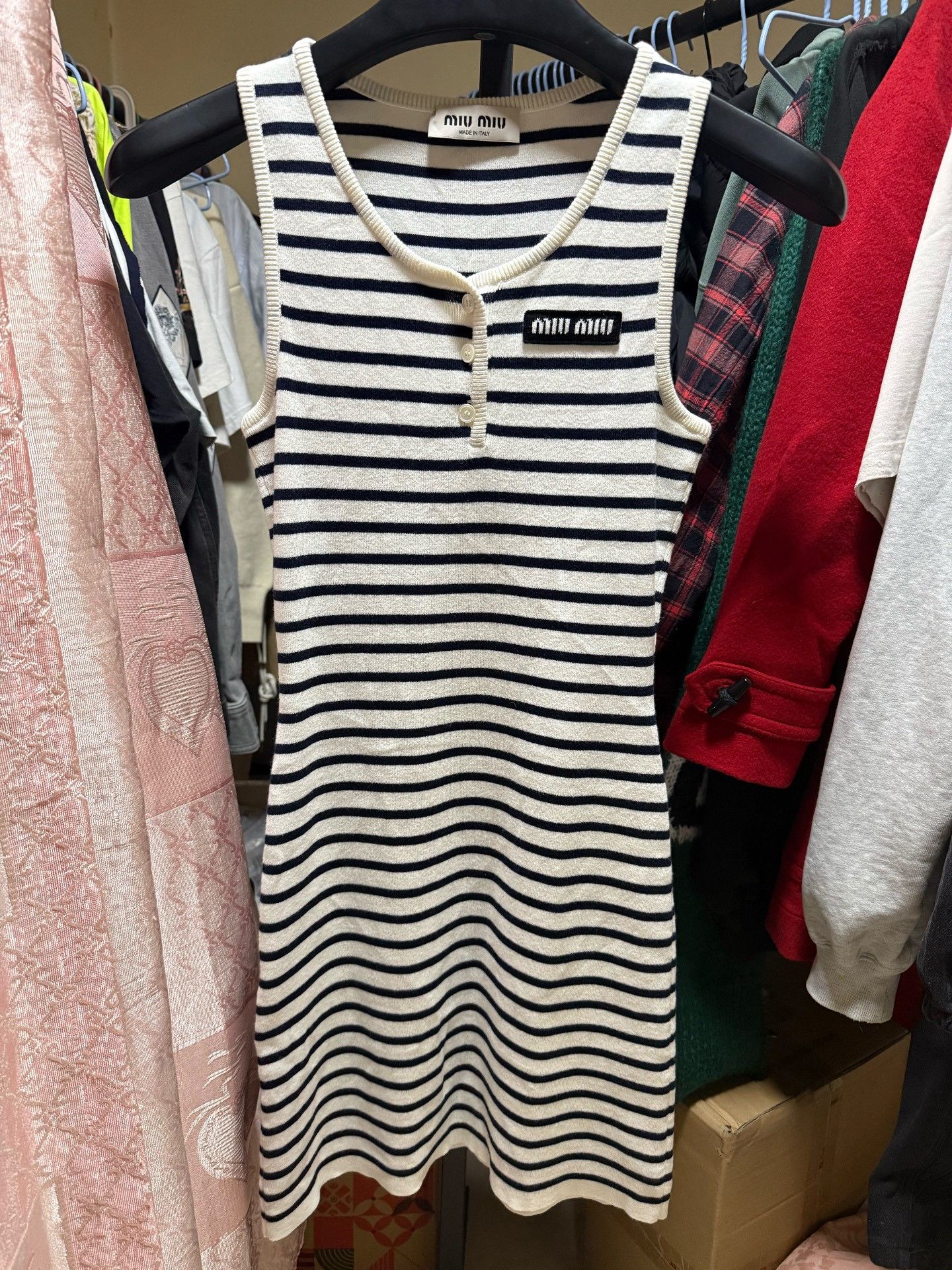 Miu Miu Miu Miu Striped Knit Midi Dress IT 36 Size XS / US 0-2 / IT 36-38 - 2 Thumbnail