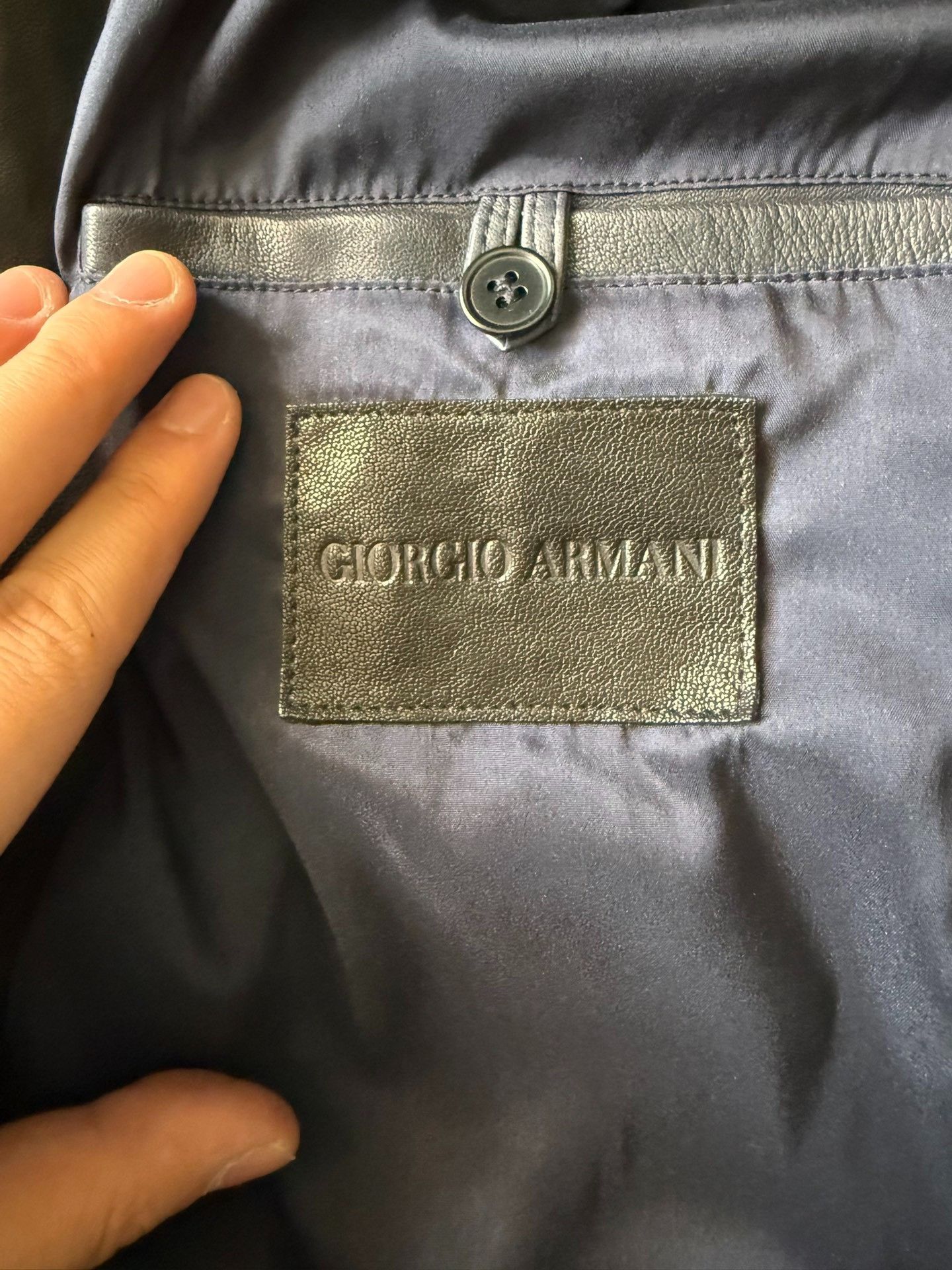 Giorgio Armani Giorgio Armani Lambskin Mixed Media Jacket Size 46 Size US S / EU 44-46 / 1 - 4 Thumbnail