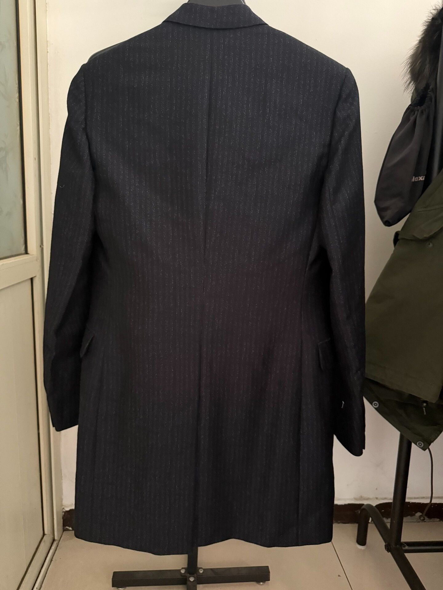 Dior Dior Pinstripe Wool Silk Double Breasted Suit 34R Size 34R - 3 Thumbnail
