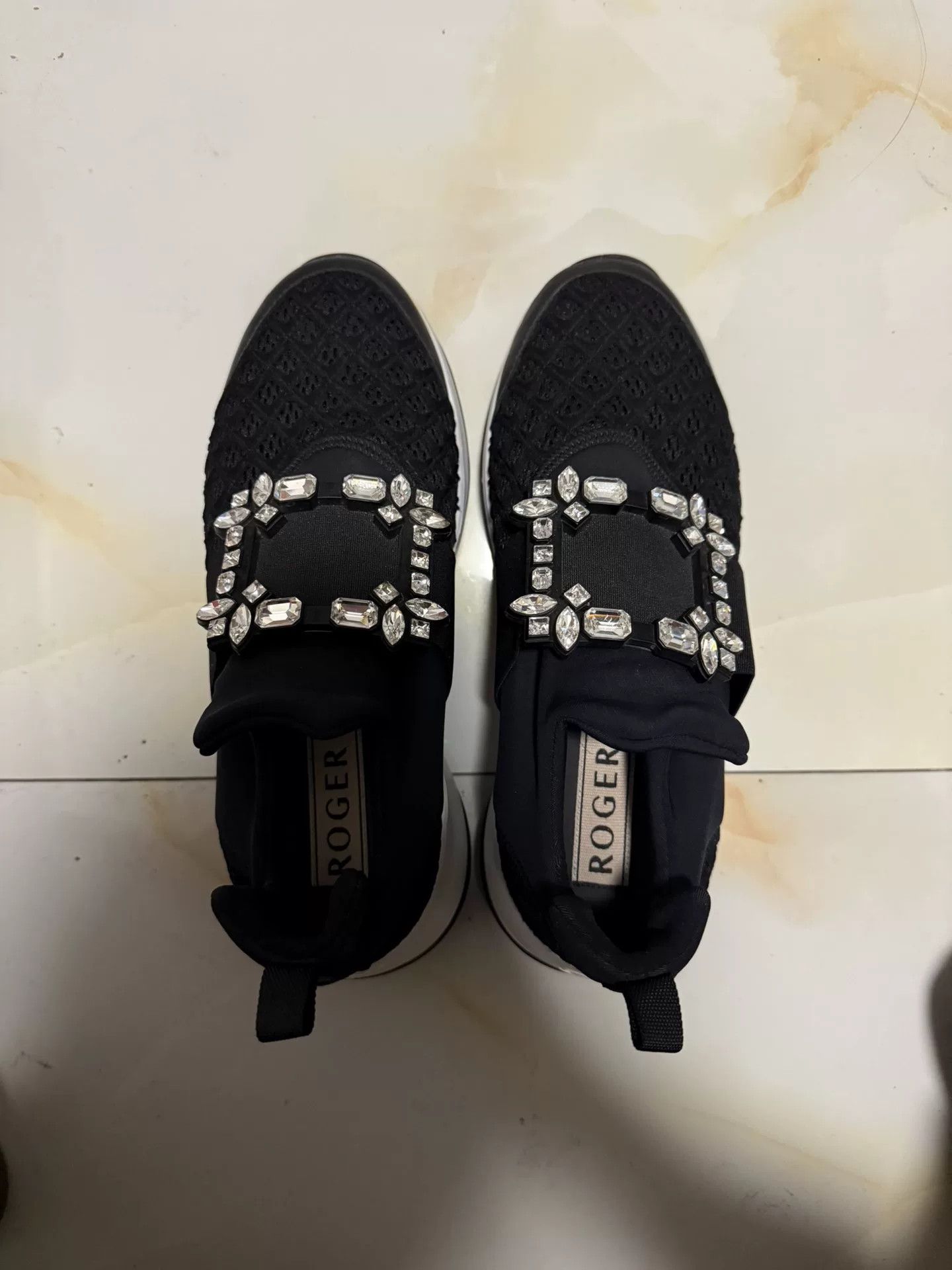Roger Vivier Roger Vivier Crystal Buckle Sneakers EU 37.5 Size US 7.5 / IT 37.5 - 2 Thumbnail