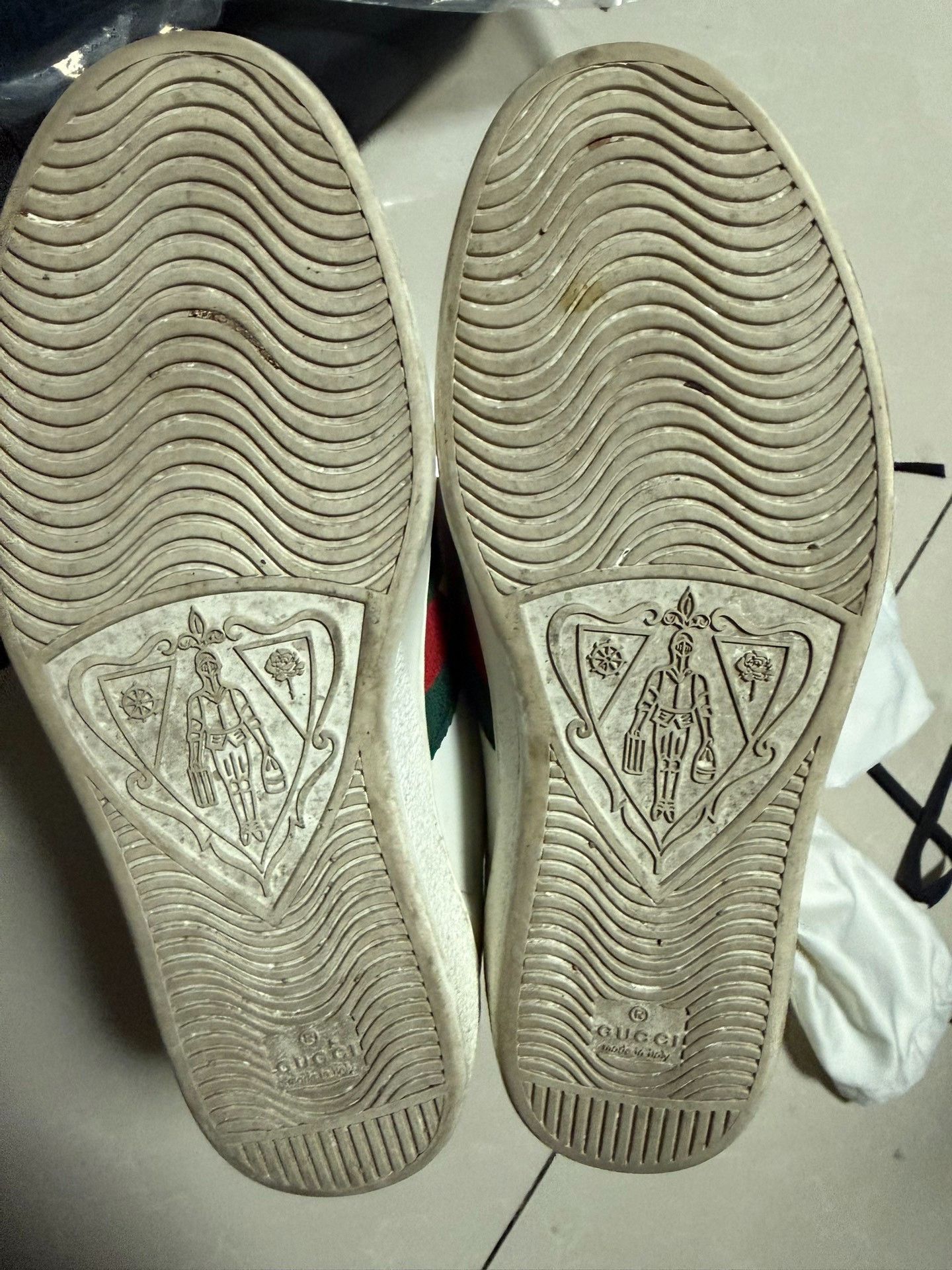 Gucci Gucci Web Stripe Leather Ace Sneakers 7.5 Size US 8.5 / EU 41-42 - 4 Thumbnail