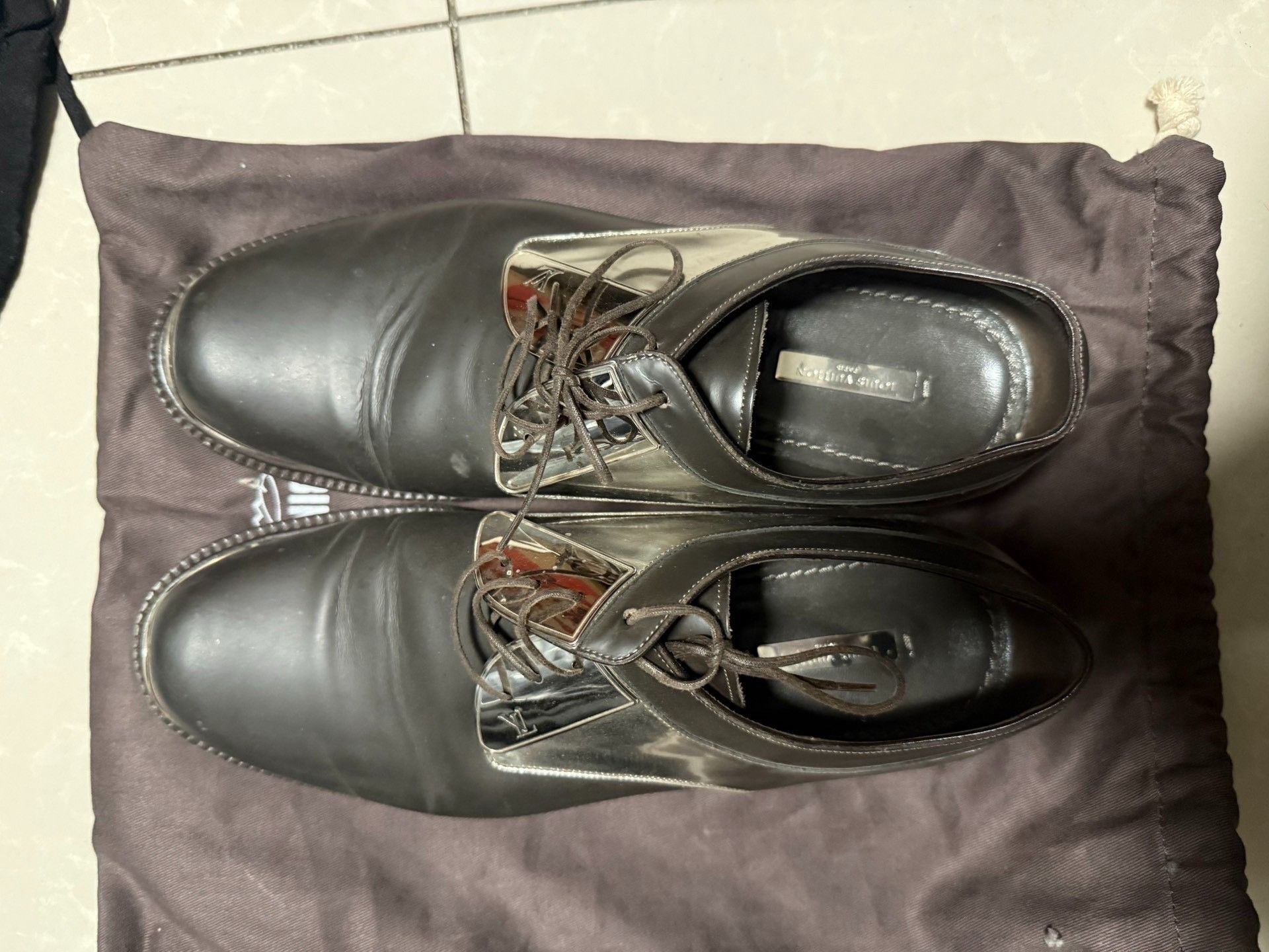 Louis Vuitton Louis Vuitton Metal Plate Derby Shoes Size 6.5 Size US 7.5 / EU 40-41 - 3 Thumbnail