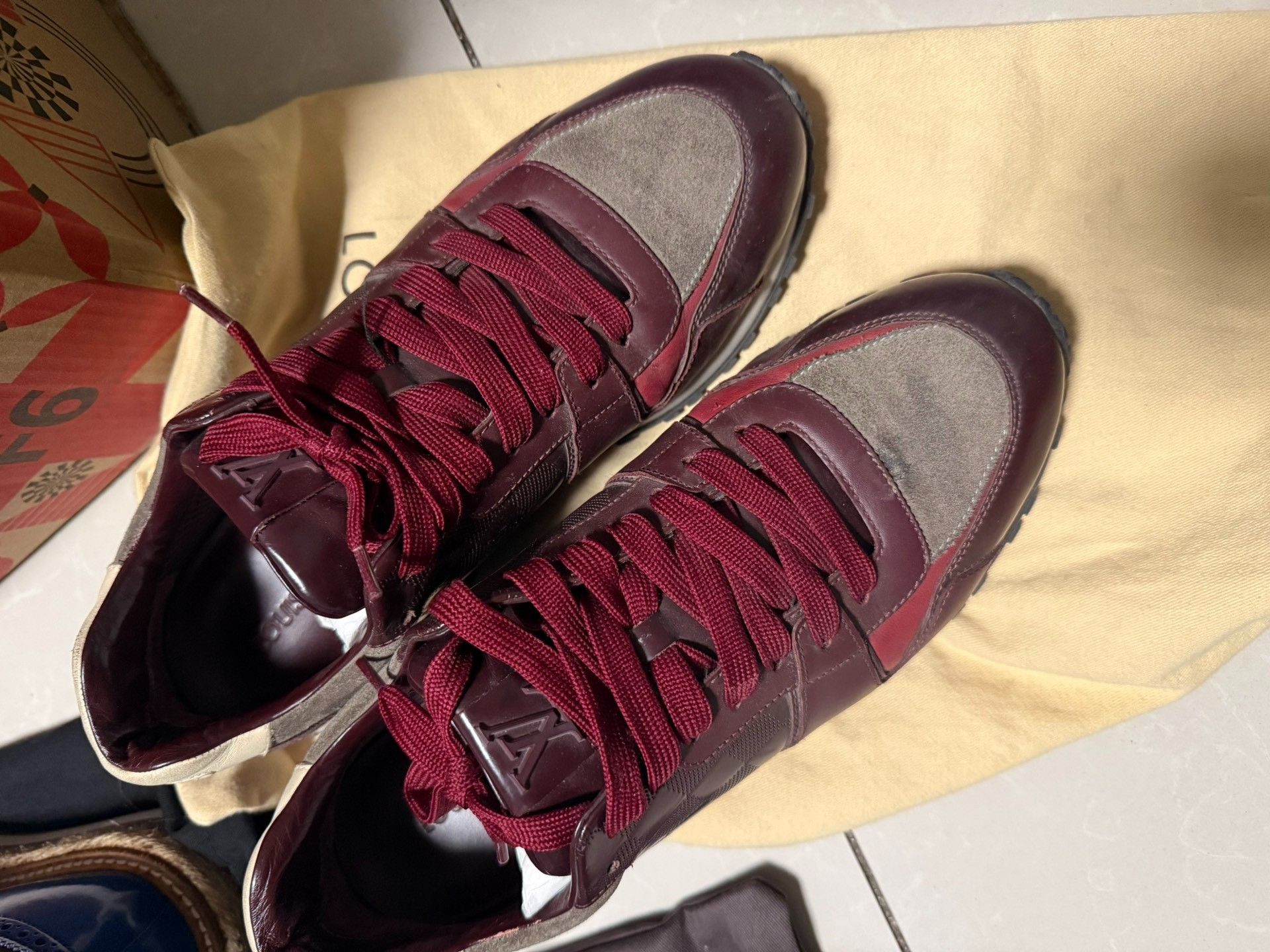Louis Vuitton Louis Vuitton Burgundy Run Away Sneakers US 7.5 Size US 7.5 / EU 40-41 - 2 Thumbnail