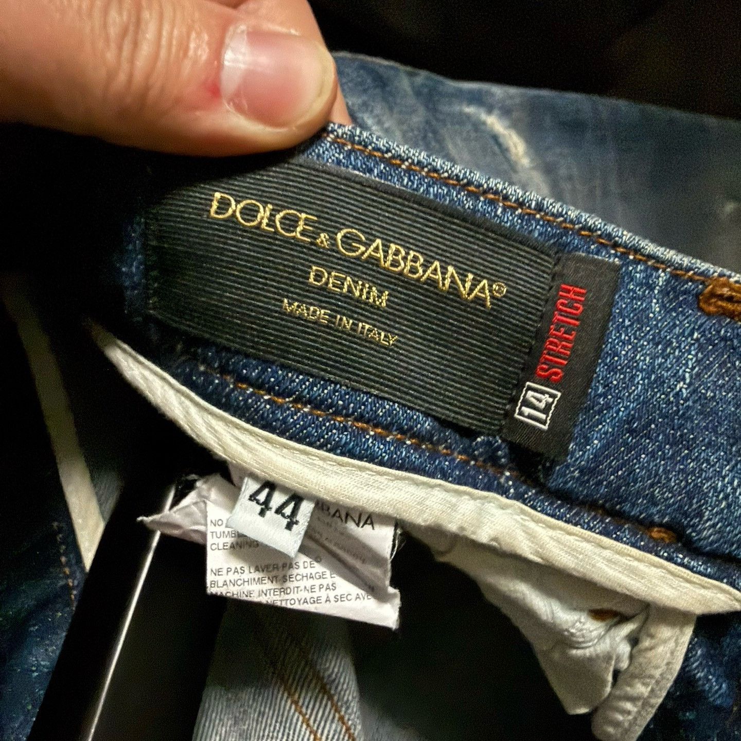 Dolce & Gabbana Dolce & Gabbana Distressed Crown Patch Jeans 44 Size US 28 / EU 44 - 4 Thumbnail