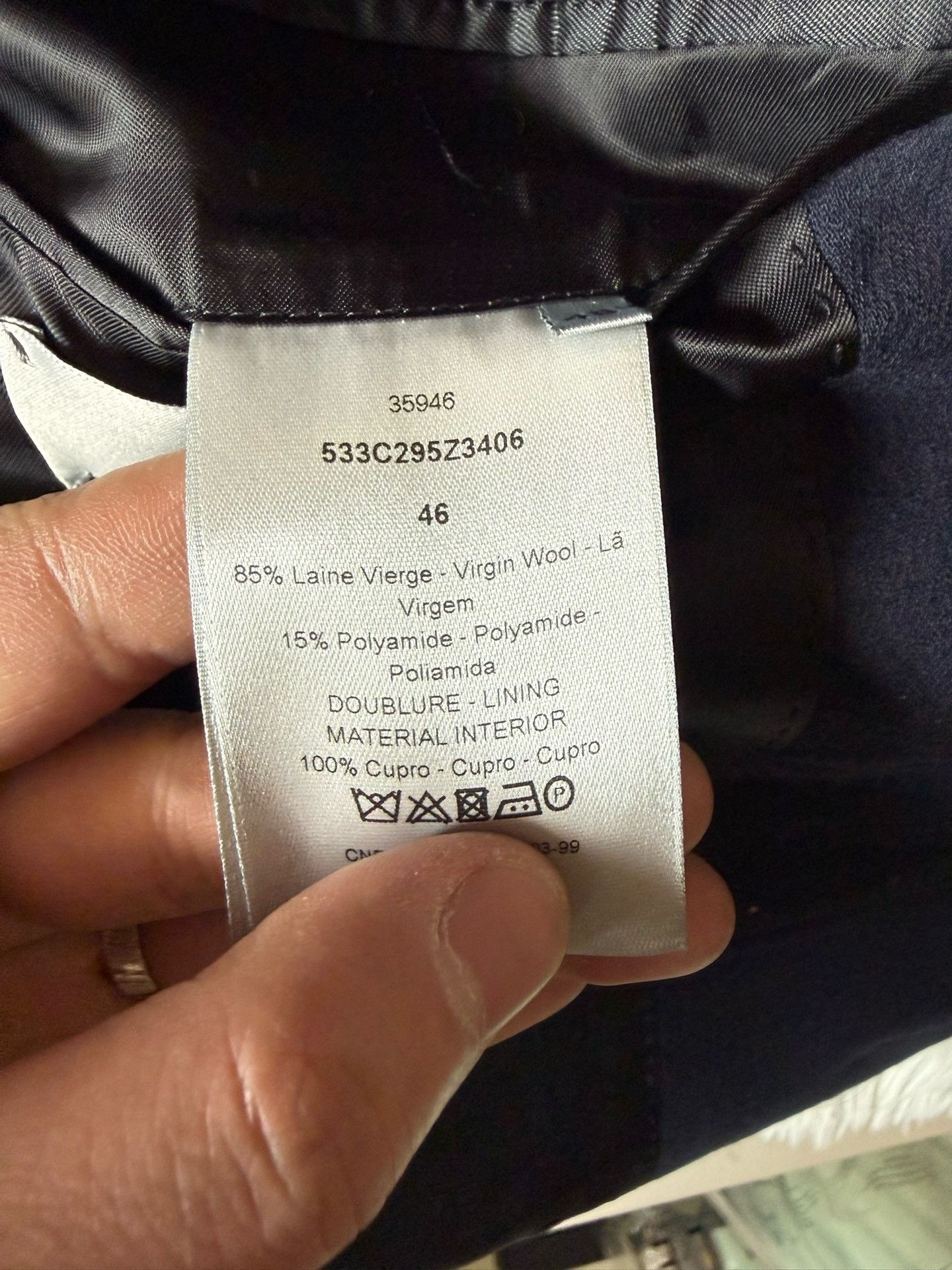 Dior Dior Wool Two-Piece Suit Navy Blue 36R Size 36R - 5 Thumbnail