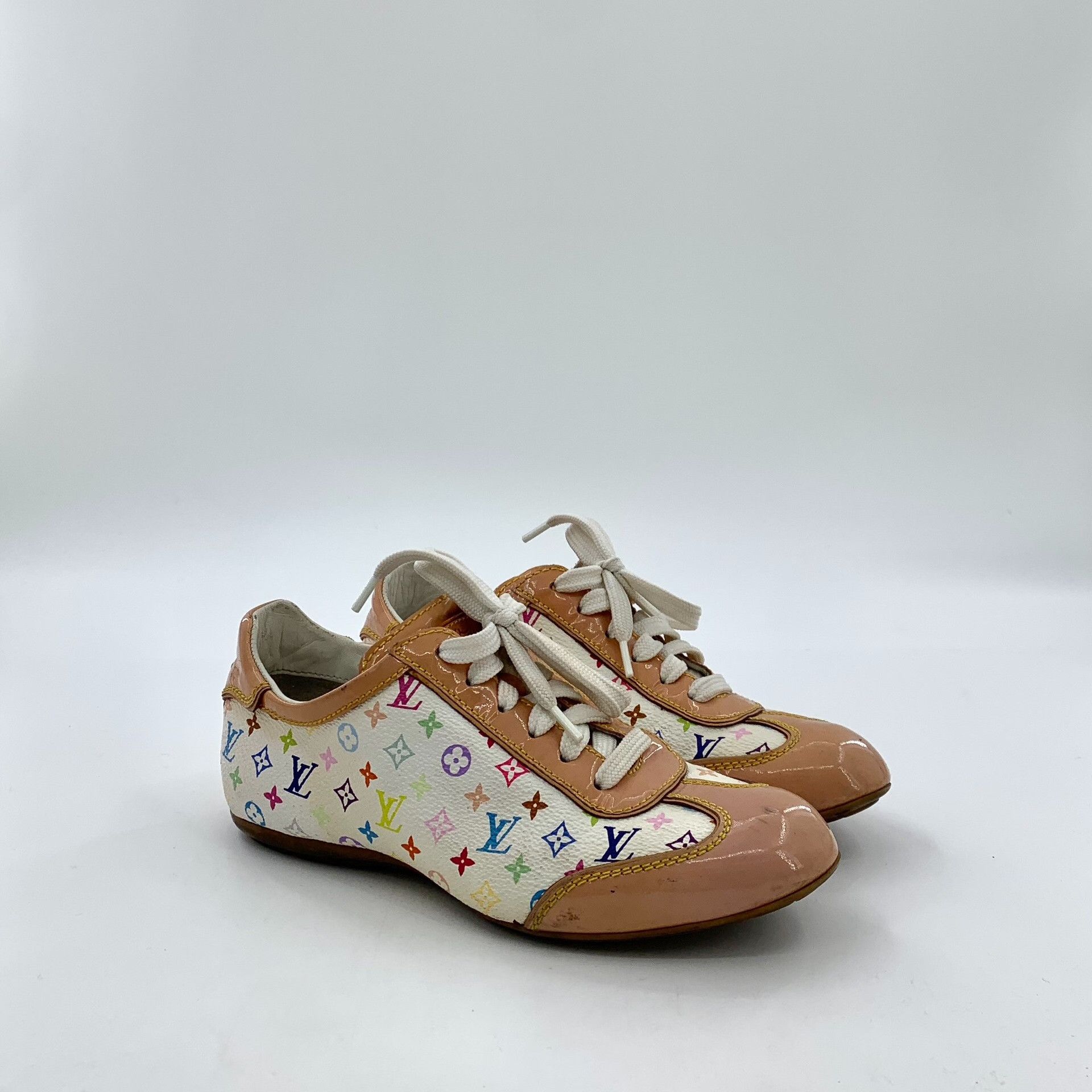 Louis Vuitton Louis Vuitton Multicolor Monogram Sneakers 34.5 Size US 4.5 / IT 34.5 - 3 Thumbnail