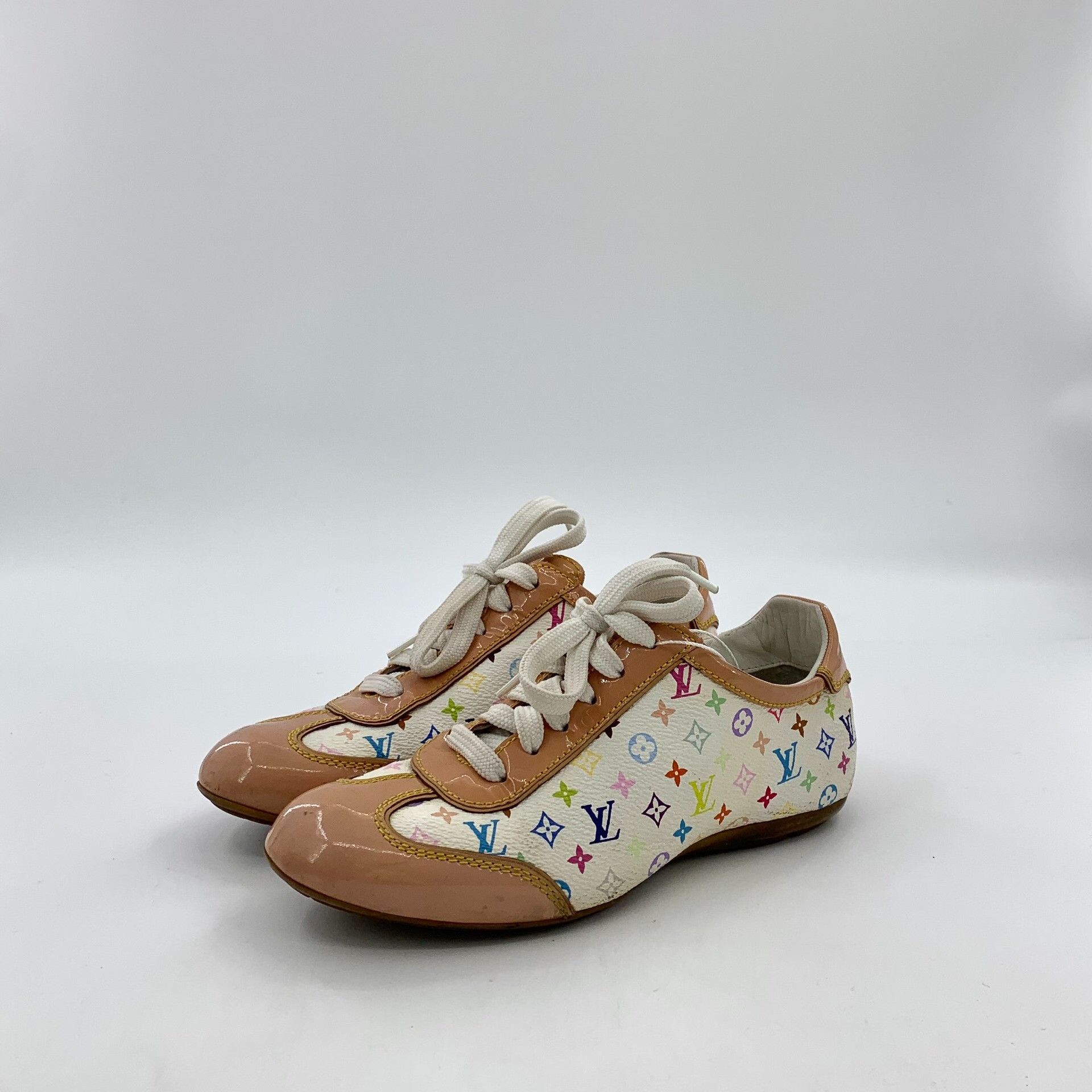 Louis Vuitton Louis Vuitton Multicolor Monogram Sneakers 34.5 Size US 4.5 / IT 34.5 - 2 Thumbnail