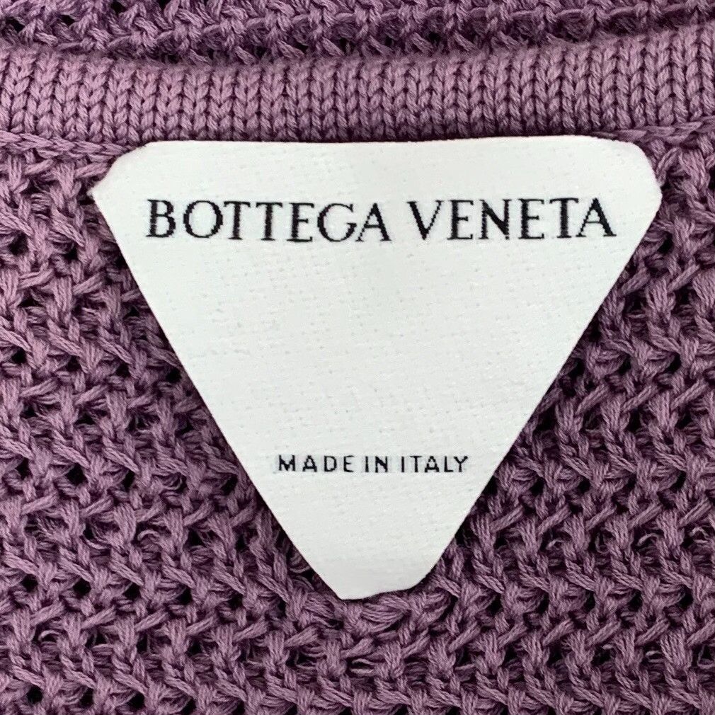 Bottega Veneta Bottega Veneta Purple Open Knit Cotton Sweater XS Size XS / US 0-2 / IT 36-38 - 6 Thumbnail