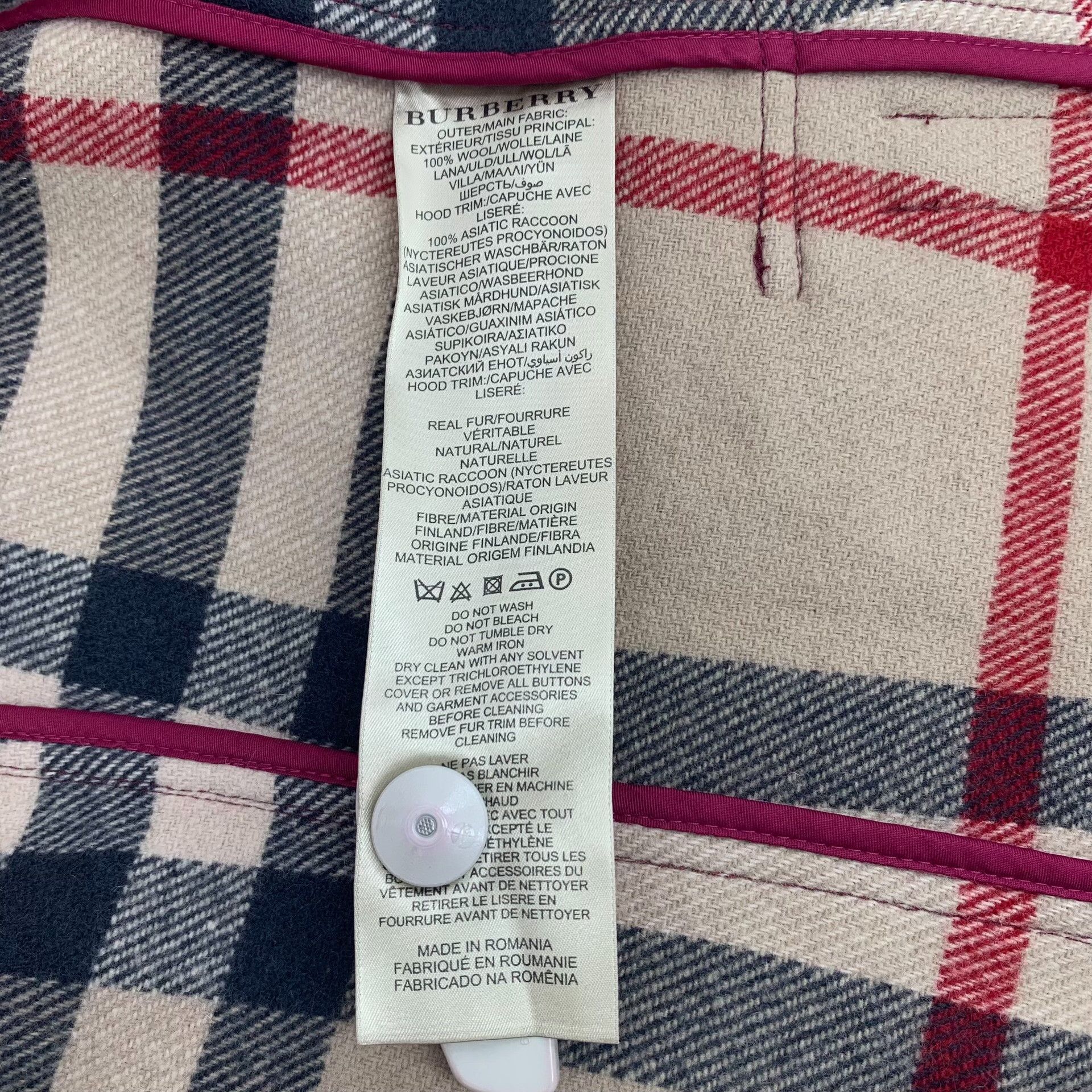 Burberry Burberry Wool Fur Trim Duffle Coat IT 36 Size XS / US 0-2 / IT 36-38 - 7 Thumbnail