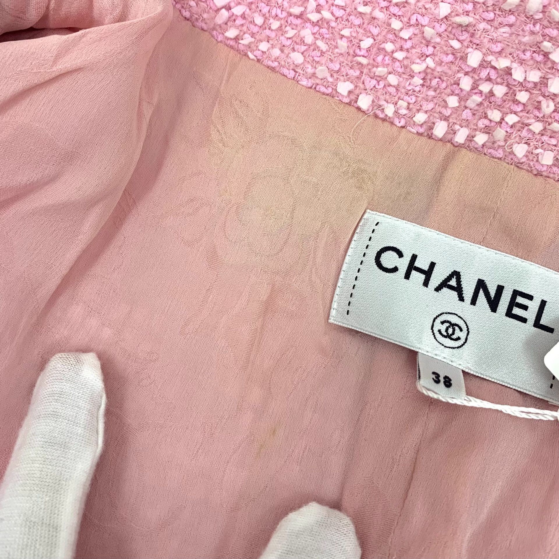 Chanel Chanel Pink Multi-Pocket Tweed Zip Mini Dress Size 38 Size S / US 4 / IT 40 - 8 Thumbnail