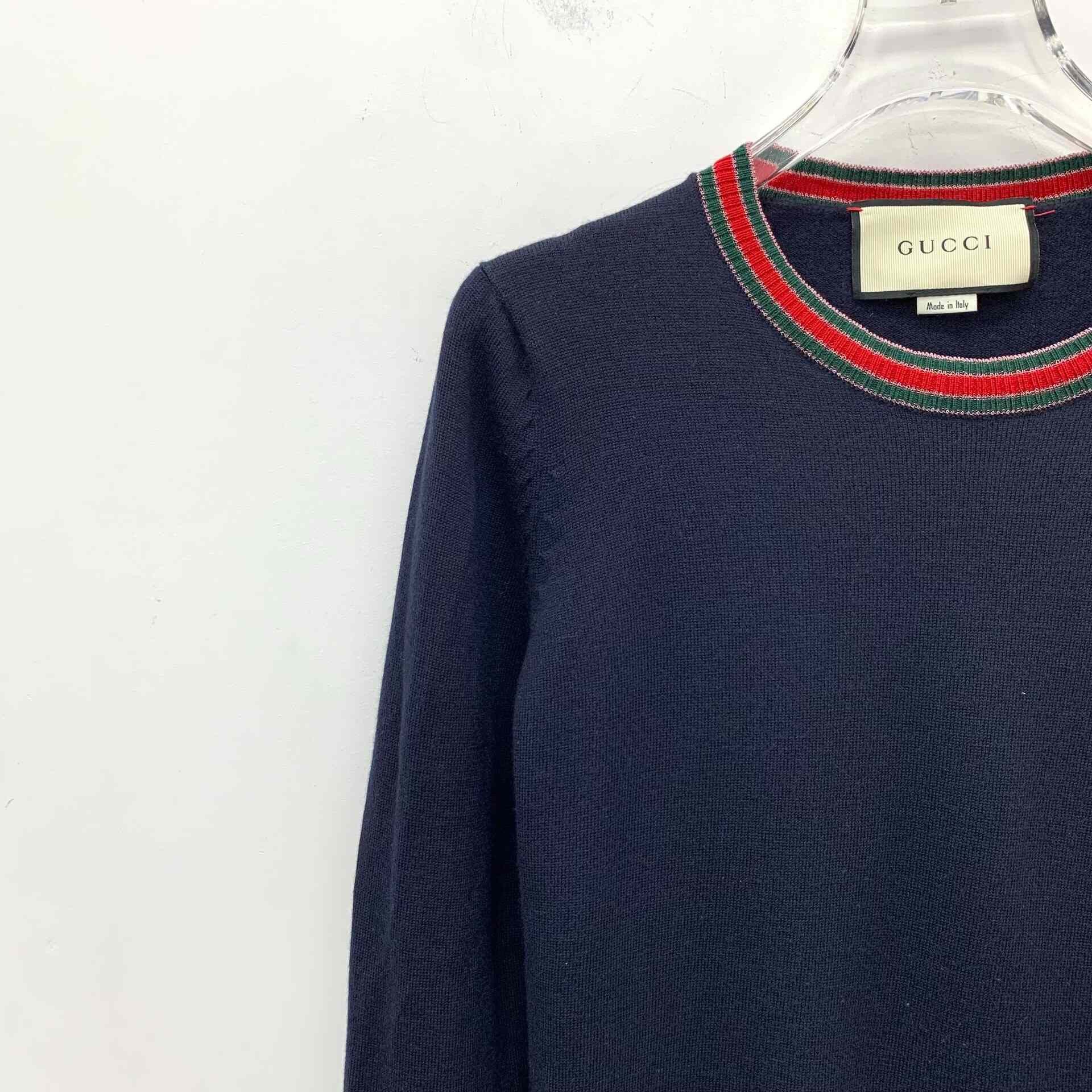 Gucci Gucci Web Stripe Knit Sweater L Size US L / EU 52-54 / 3 - 4 Thumbnail