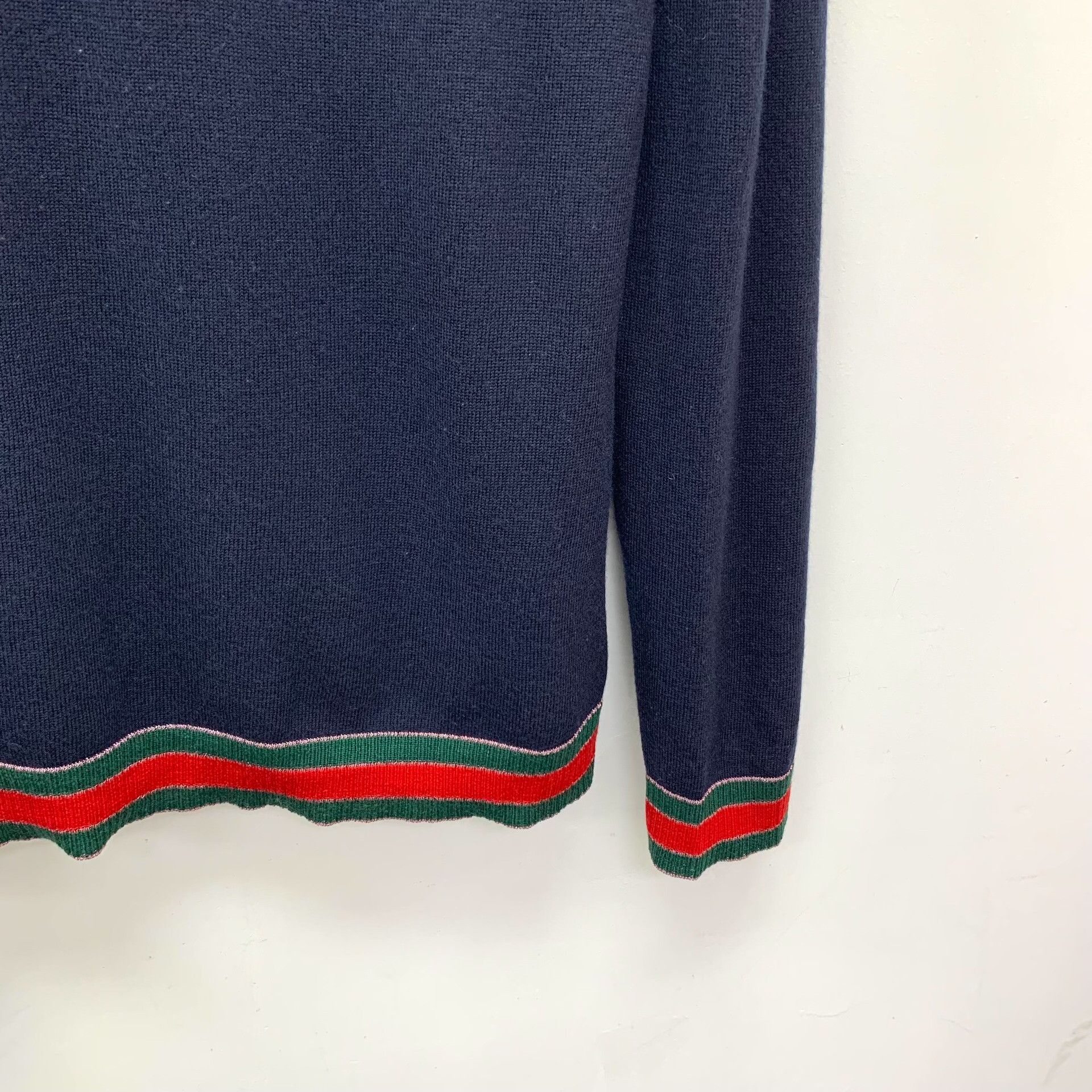 Gucci Gucci Web Stripe Knit Sweater L Size US L / EU 52-54 / 3 - 5 Thumbnail