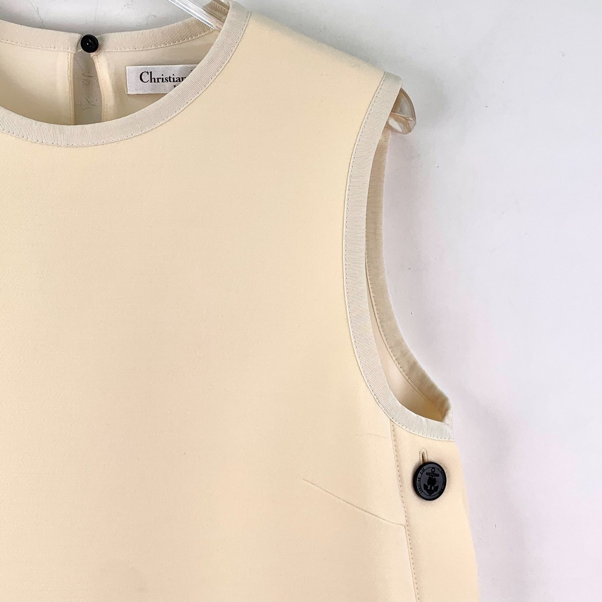 Dior Dior Button Decor Wool Silk Mini Dress FR 38 Size S / US 4 / IT 40 - 4 Thumbnail