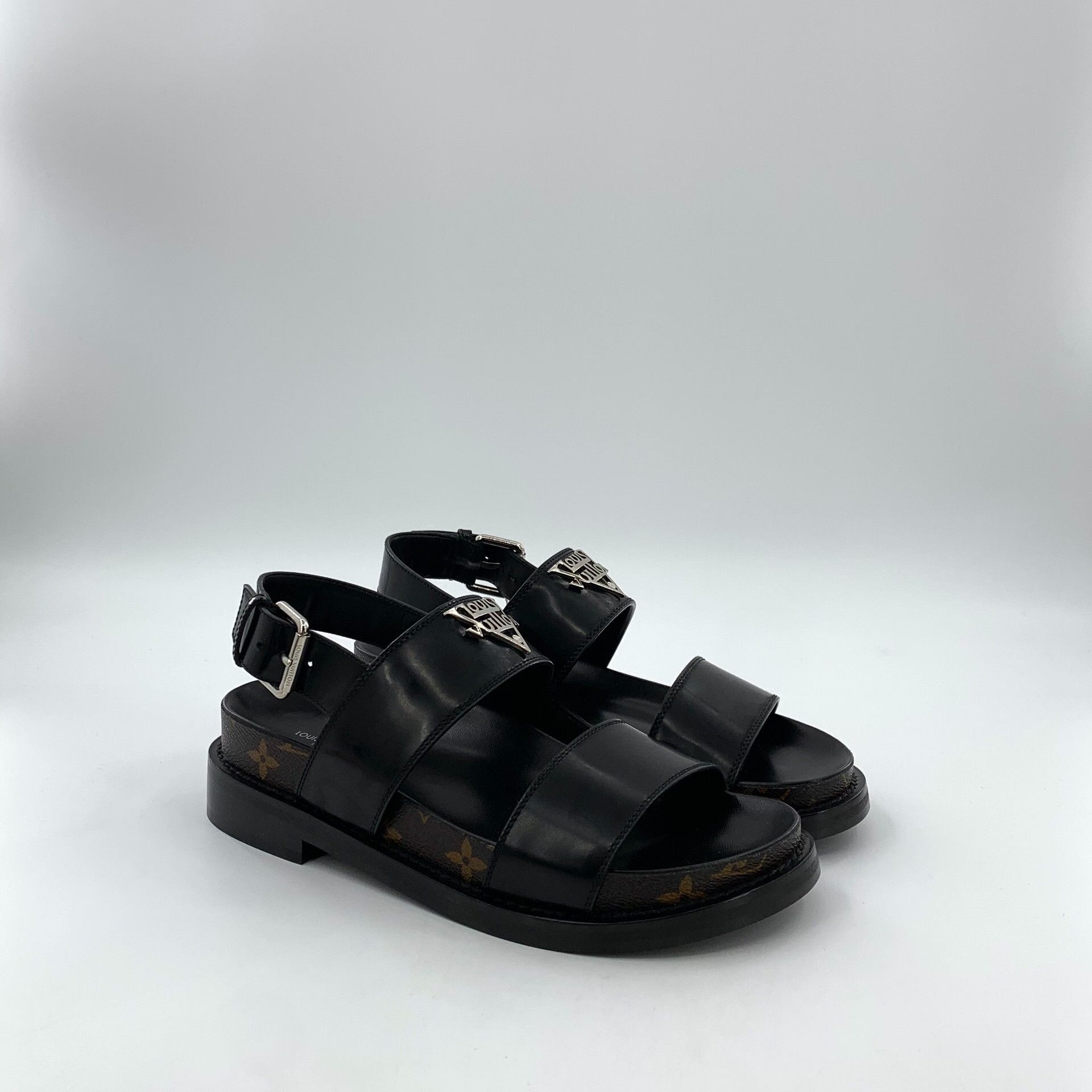 Louis Vuitton Louis Vuitton Crossroads Monogram Buckle Sandals 38 Size US 8 / IT 38 - 3 Thumbnail