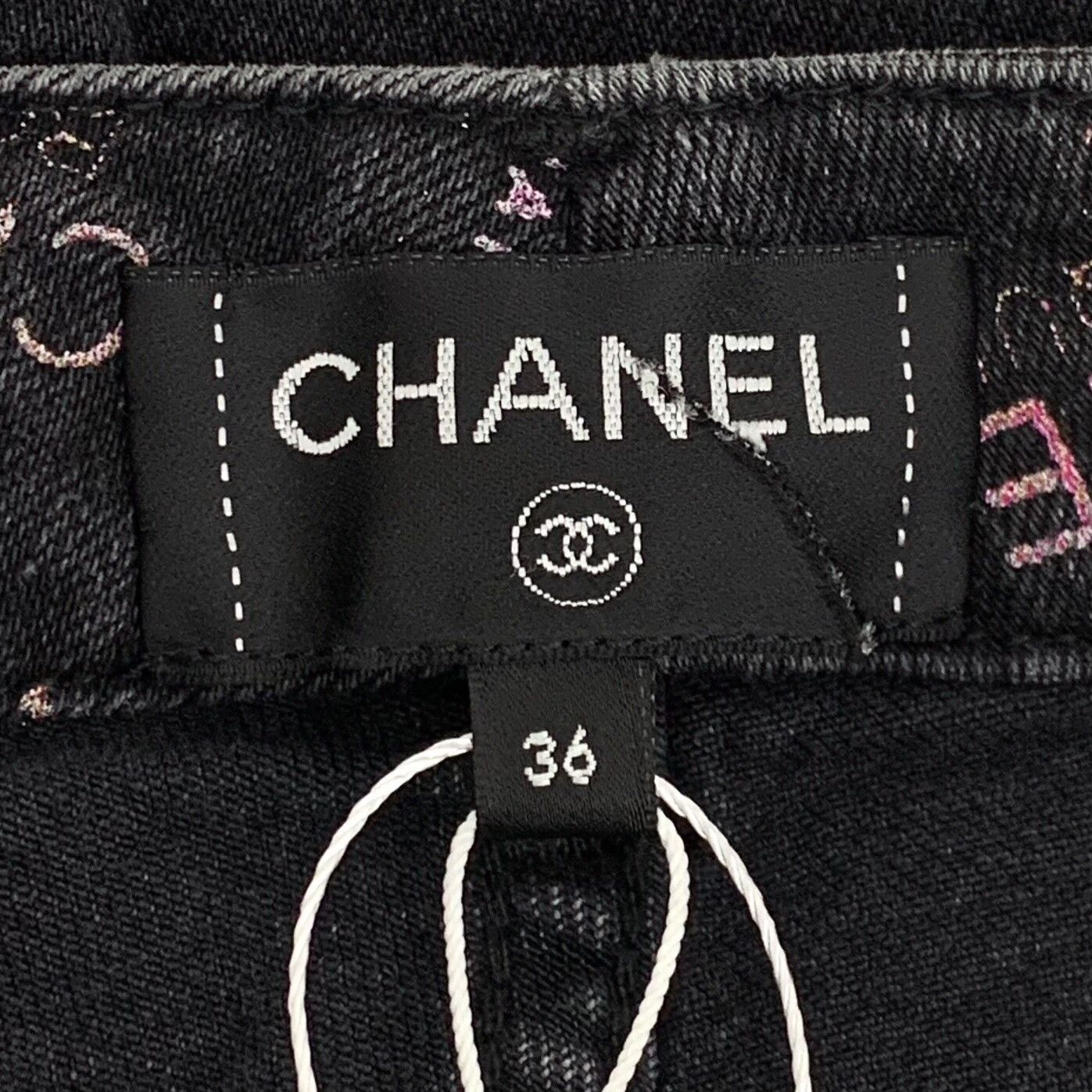 Chanel Chanel Logo Graffiti Print Denim Jeans 36 Size 26" / US 2 / IT 38 - 6 Thumbnail