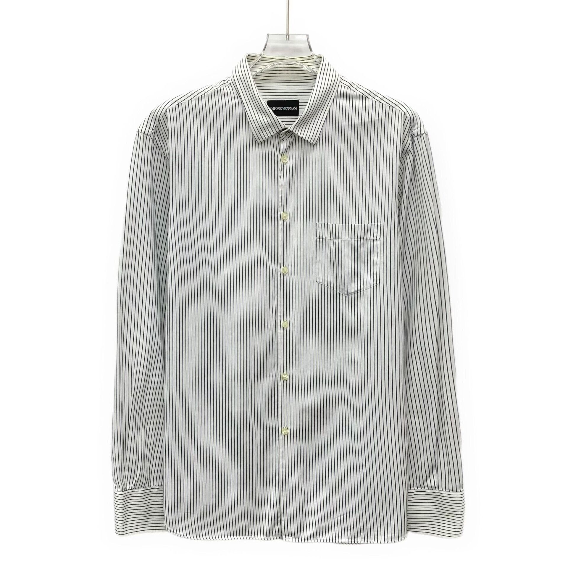 Emporio Armani Emporio Armani Striped Cotton Shirt L Size US L / EU 52-54 / 3 - 2 Thumbnail