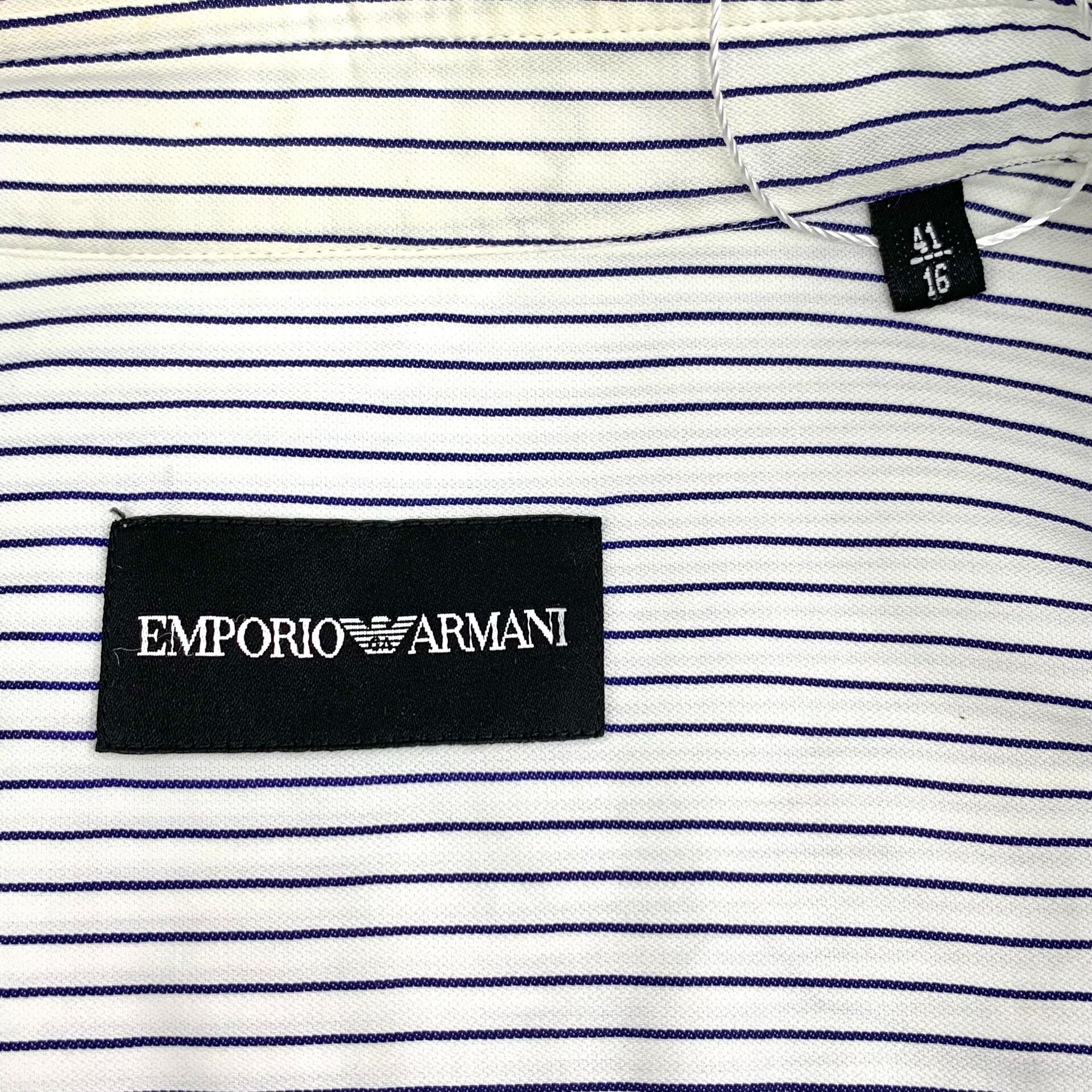 Emporio Armani Emporio Armani Striped Cotton Shirt L Size US L / EU 52-54 / 3 - 6 Thumbnail