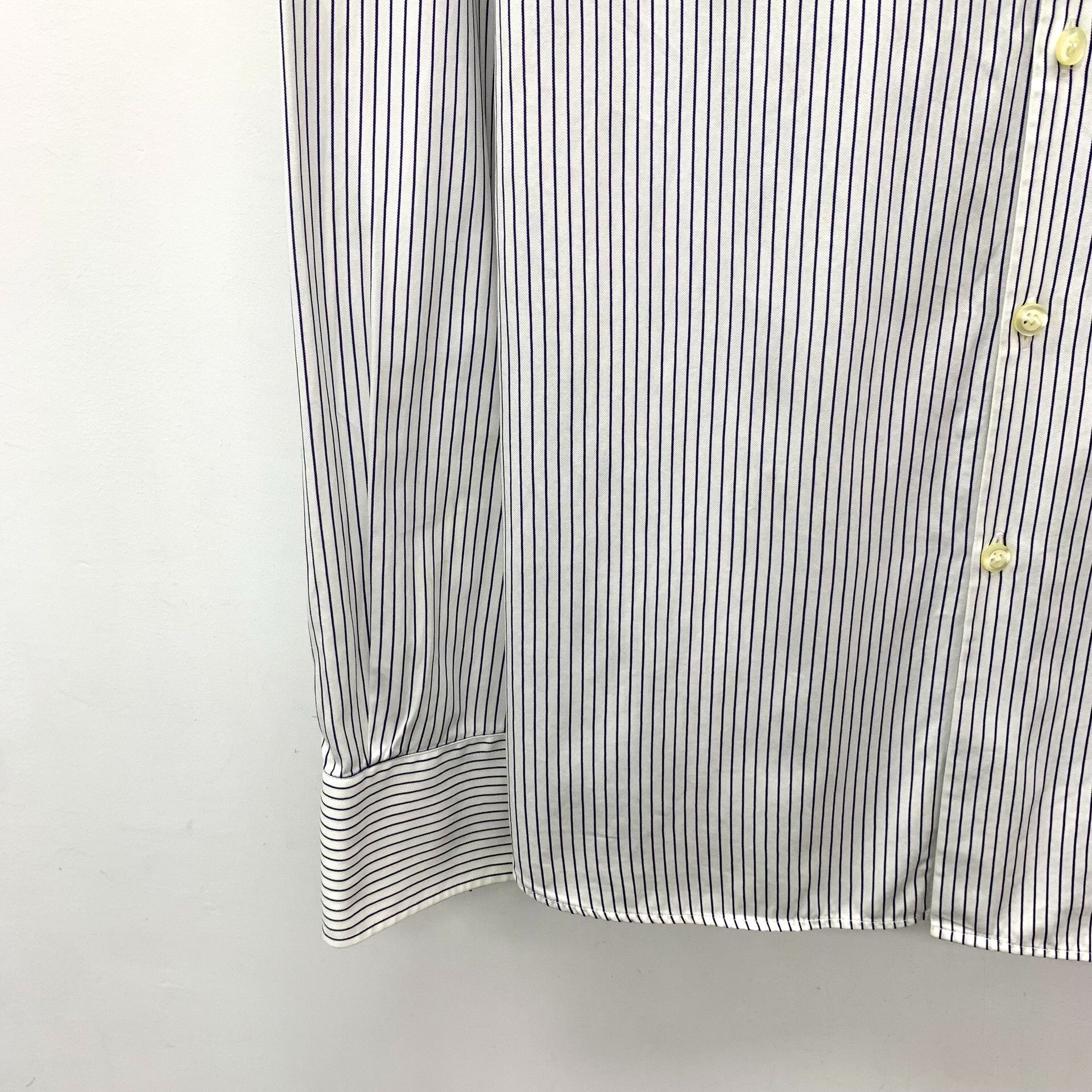 Emporio Armani Emporio Armani Striped Cotton Shirt L Size US L / EU 52-54 / 3 - 5 Thumbnail