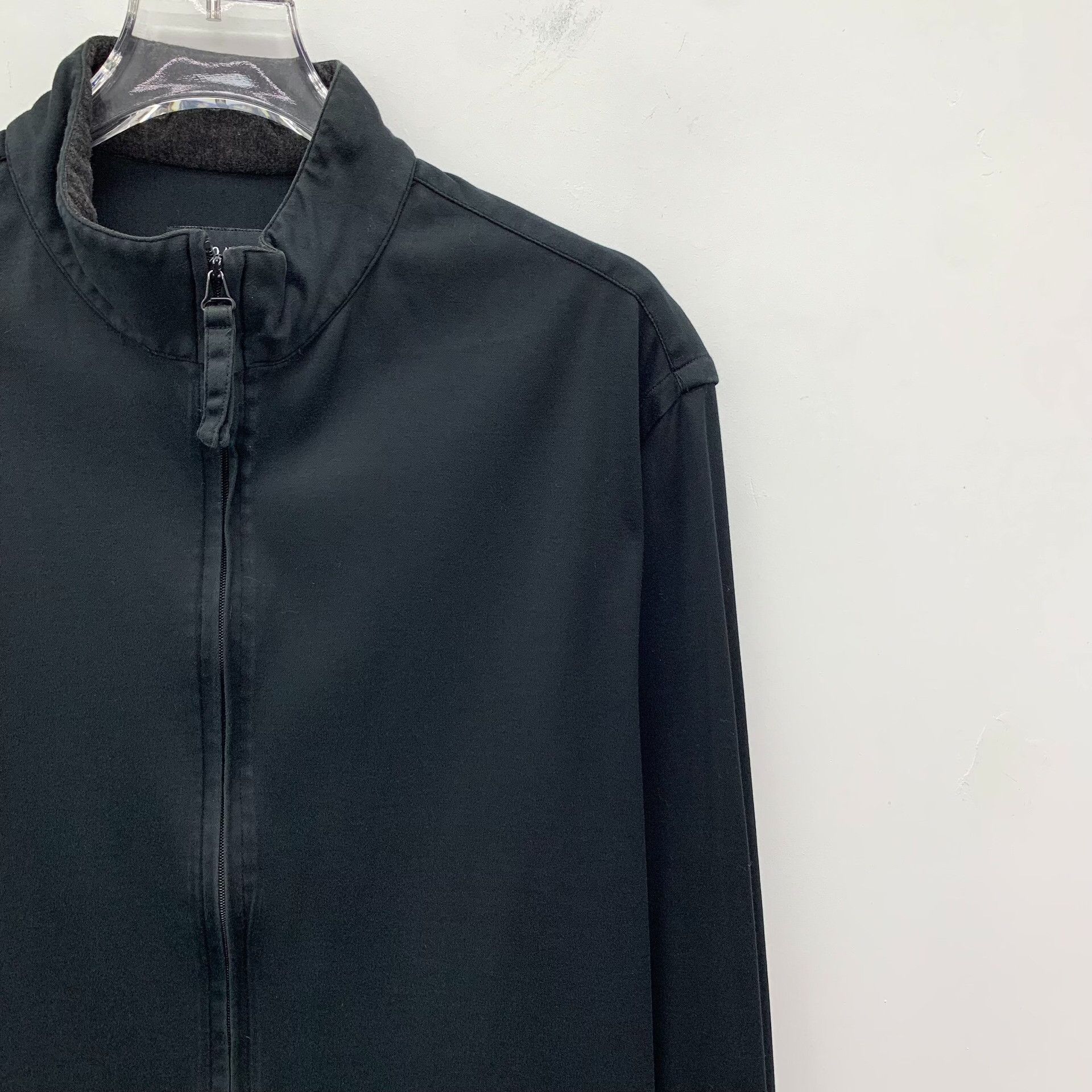 Giorgio Armani Giorgio Armani Black Zip-Up Stand Collar Jacket L Size US L / EU 52-54 / 3 - 4 Thumbnail