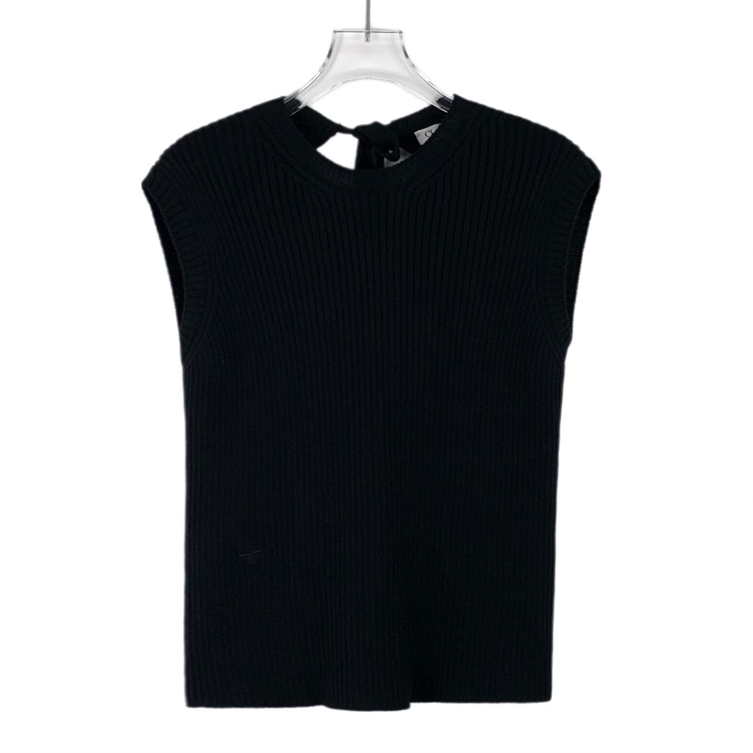 Dior Dior Ribbed Wool Back Cutout Tank Top Size 36 Size XS / US 0-2 / IT 36-38 - 2 Thumbnail